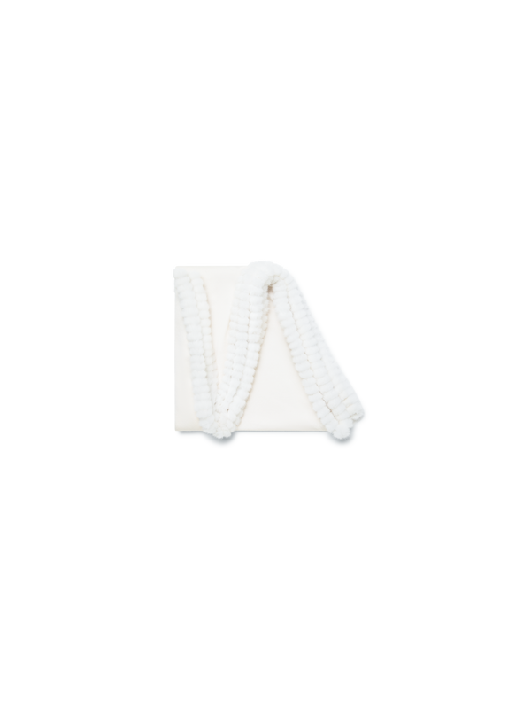 Designer Schal aus Kaschmir-Seide - Ecru