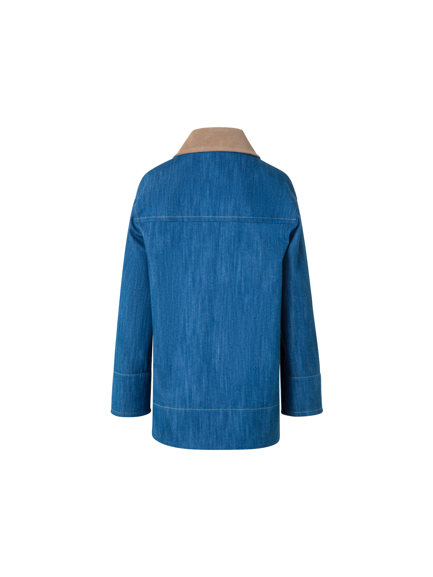 Designer Oversize Parka aus Baumwoll-Denim - Blau - Bunt