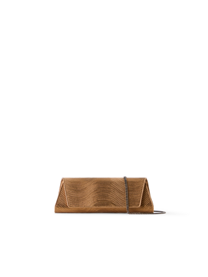 Designer Anouk Small Trapez-Clutch mit Streifenstickerei - Gold