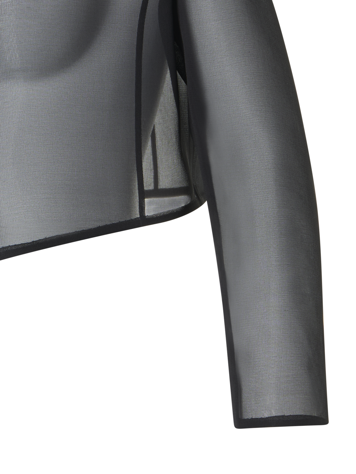 Designer Kurzer Bolero aus Seidenorganza - Schwarz