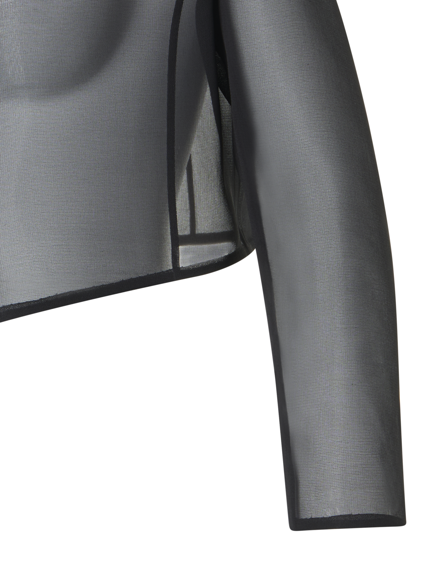 Designer Kurzer Bolero aus Seidenorganza - Schwarz