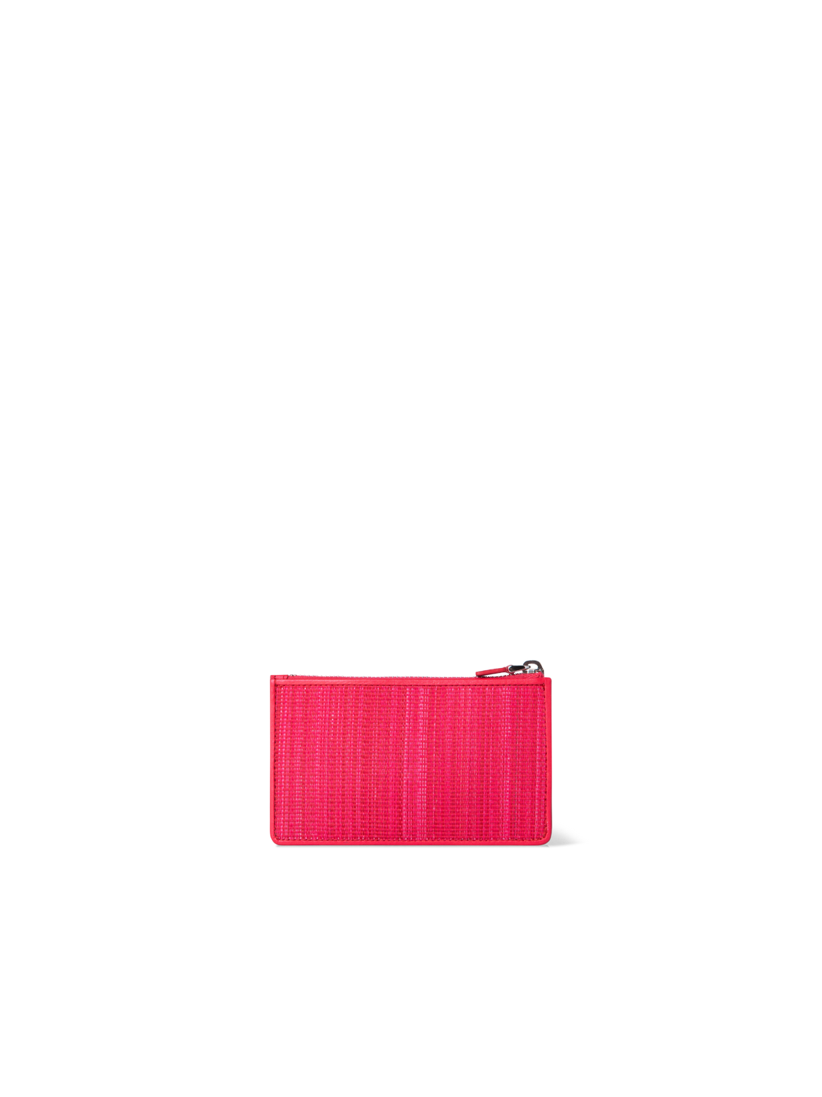 Designer Kartenetui aus Rosshaar und Leder - Rot