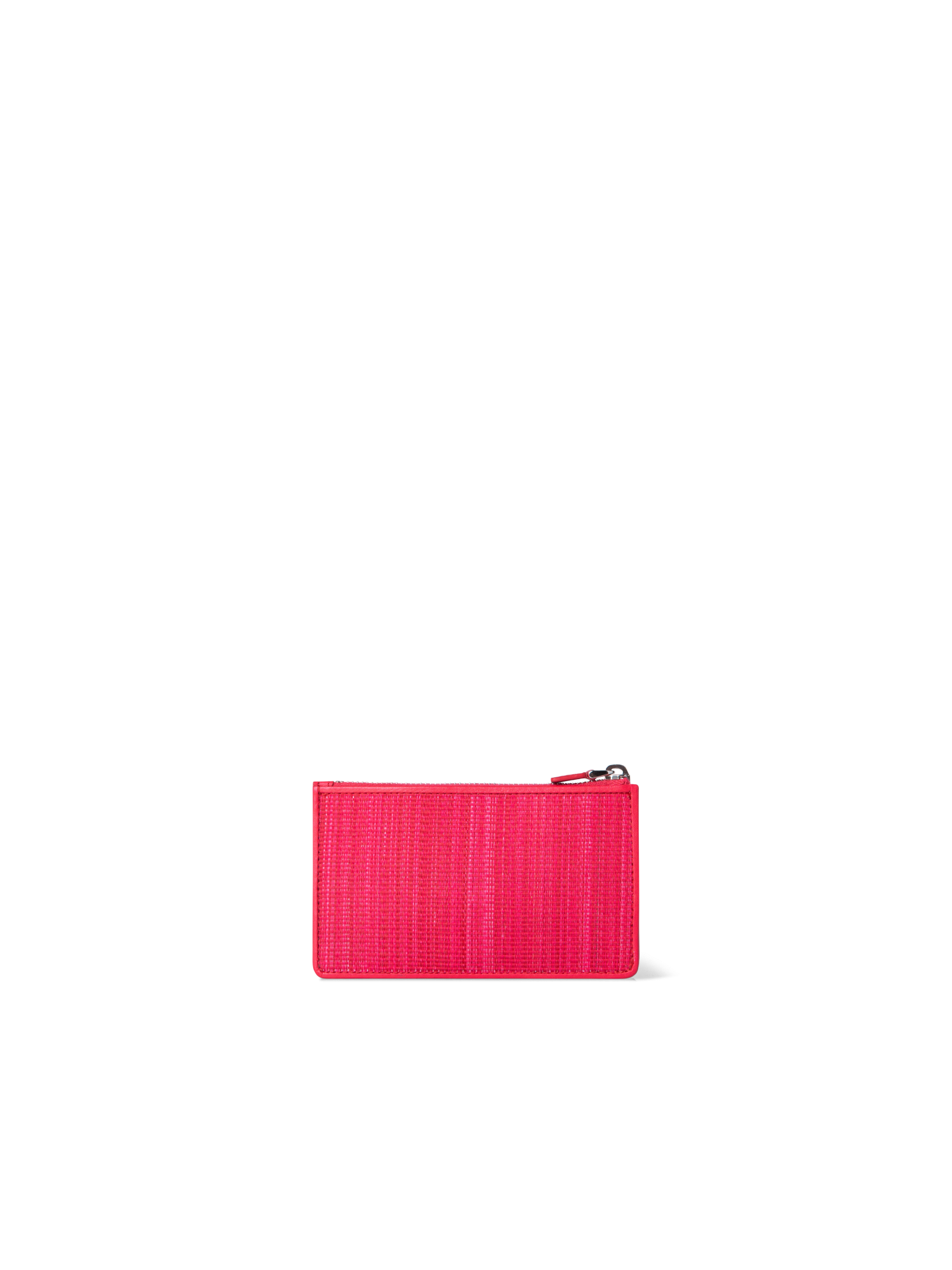 Designer Kartenetui aus Rosshaar und Leder - Rot