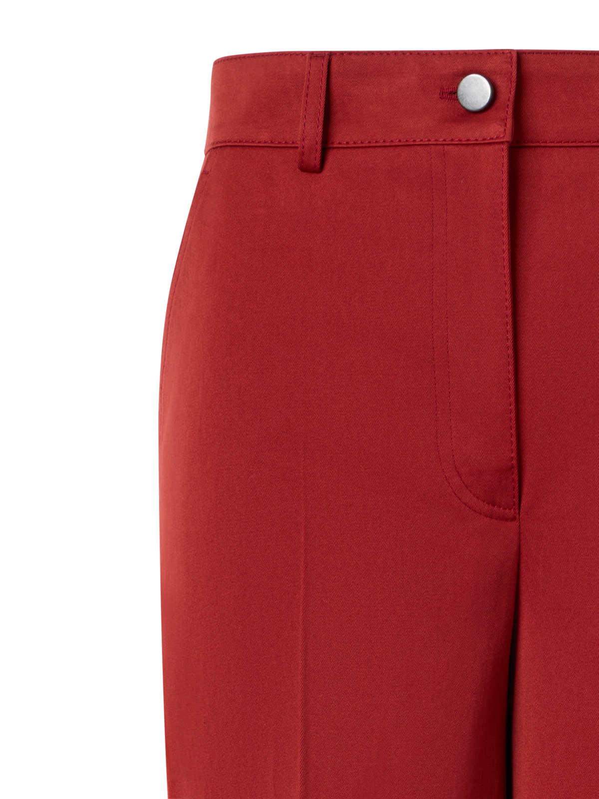 Designer Chiara Wide-Leg Hose aus Baumwollgabardine - Rot