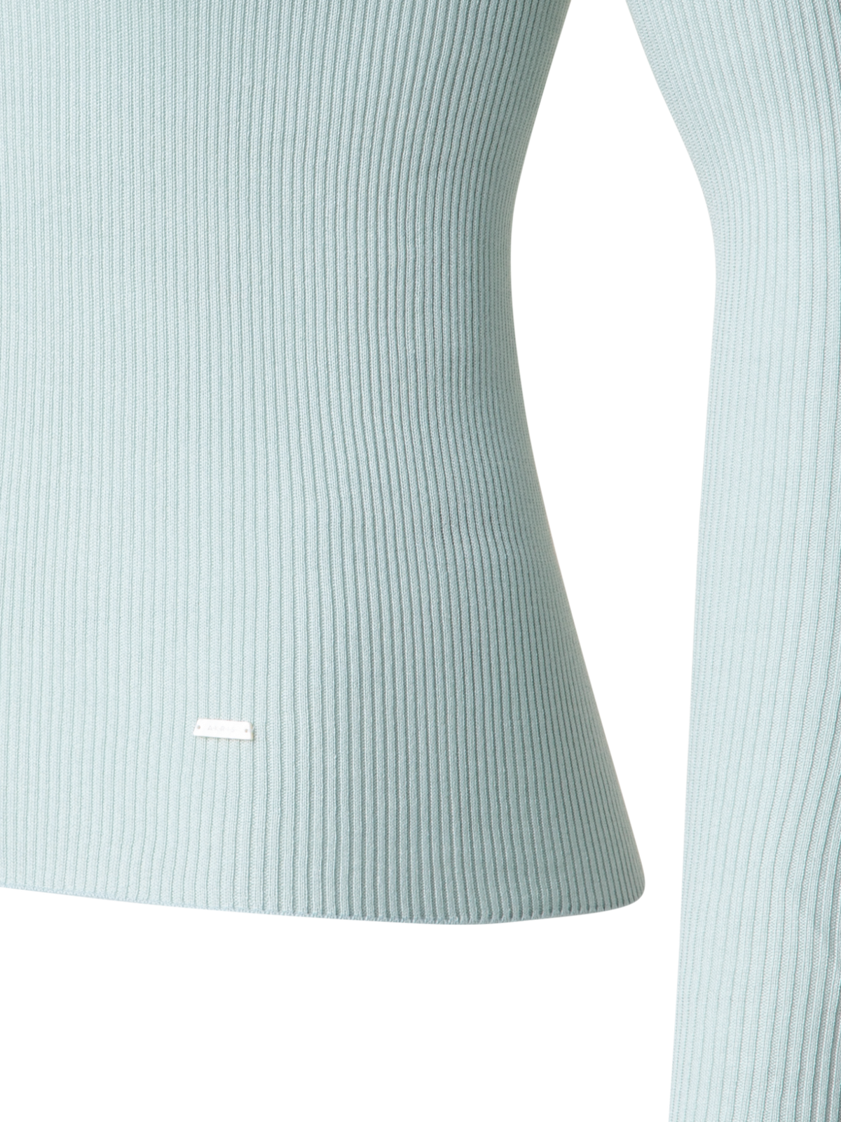 Designer Nahtloser Strickpullover aus Seiden-Baumwolle - Blau