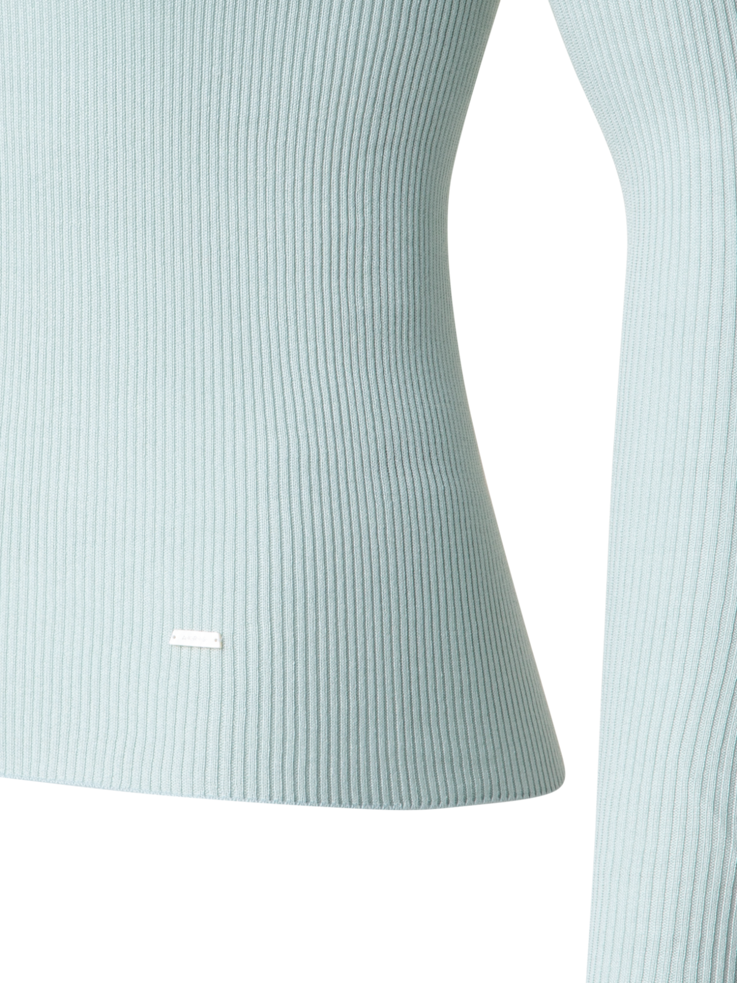 Designer Nahtloser Strickpullover aus Seiden-Baumwolle - Blau