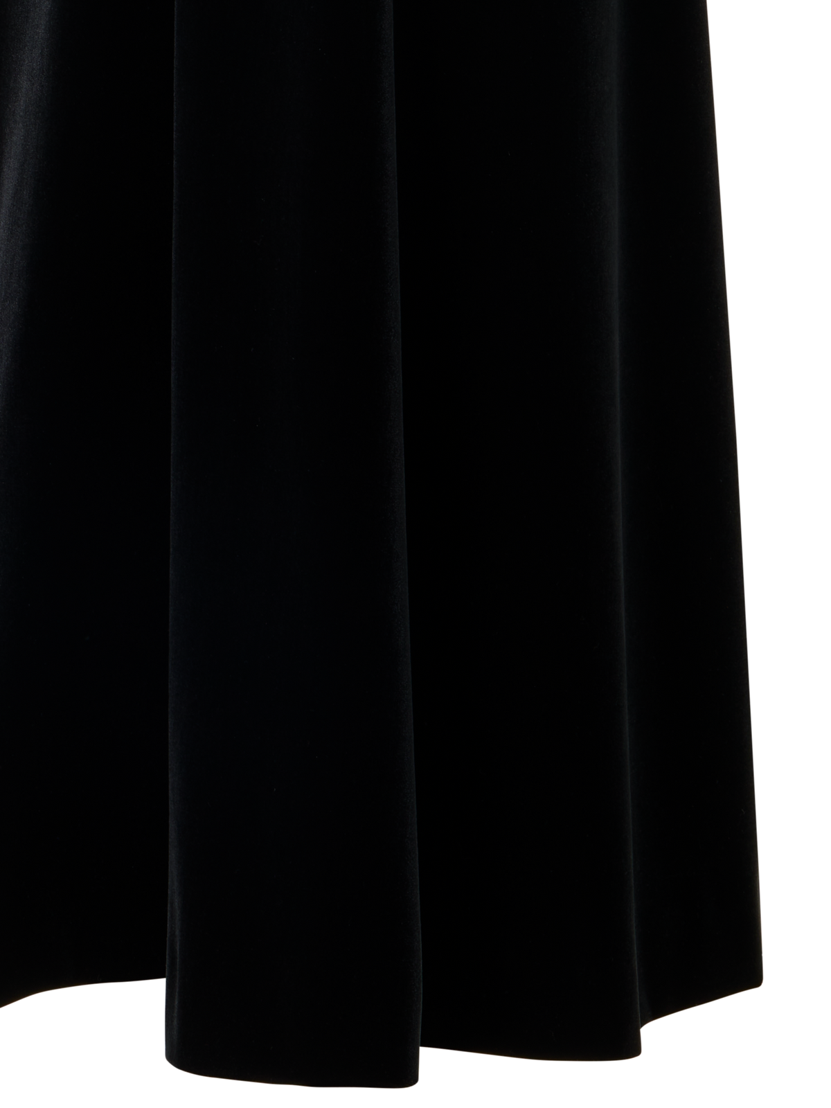 Designer Midikleid aus Samt mit Satin-Revers - Schwarz