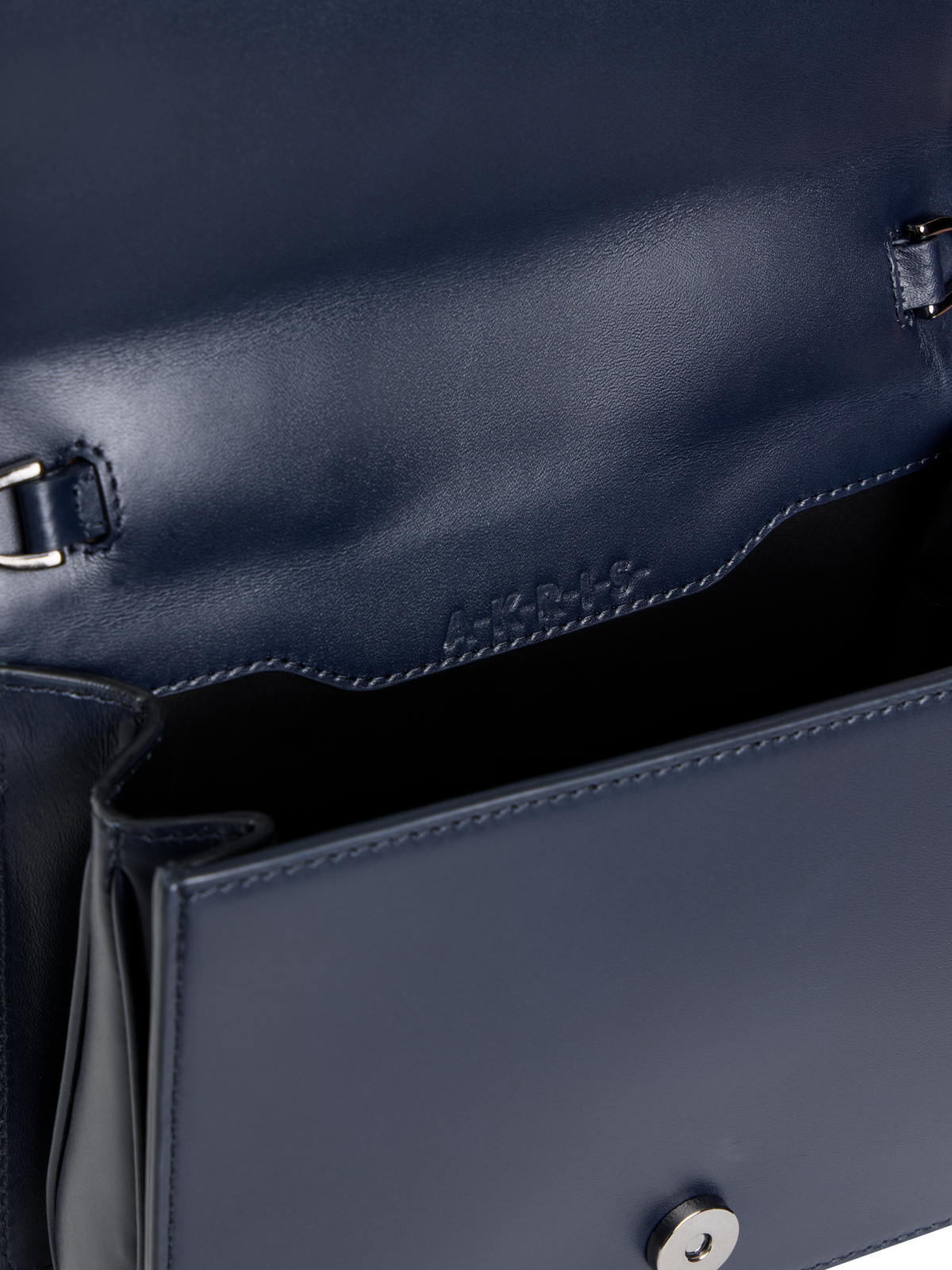 Designer Alice Mini Henkeltasche aus Satin - Dunkelblau