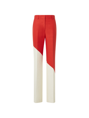 Designer Florine gerade Wide Leg Hose mit Polygon-Druck - Bunt