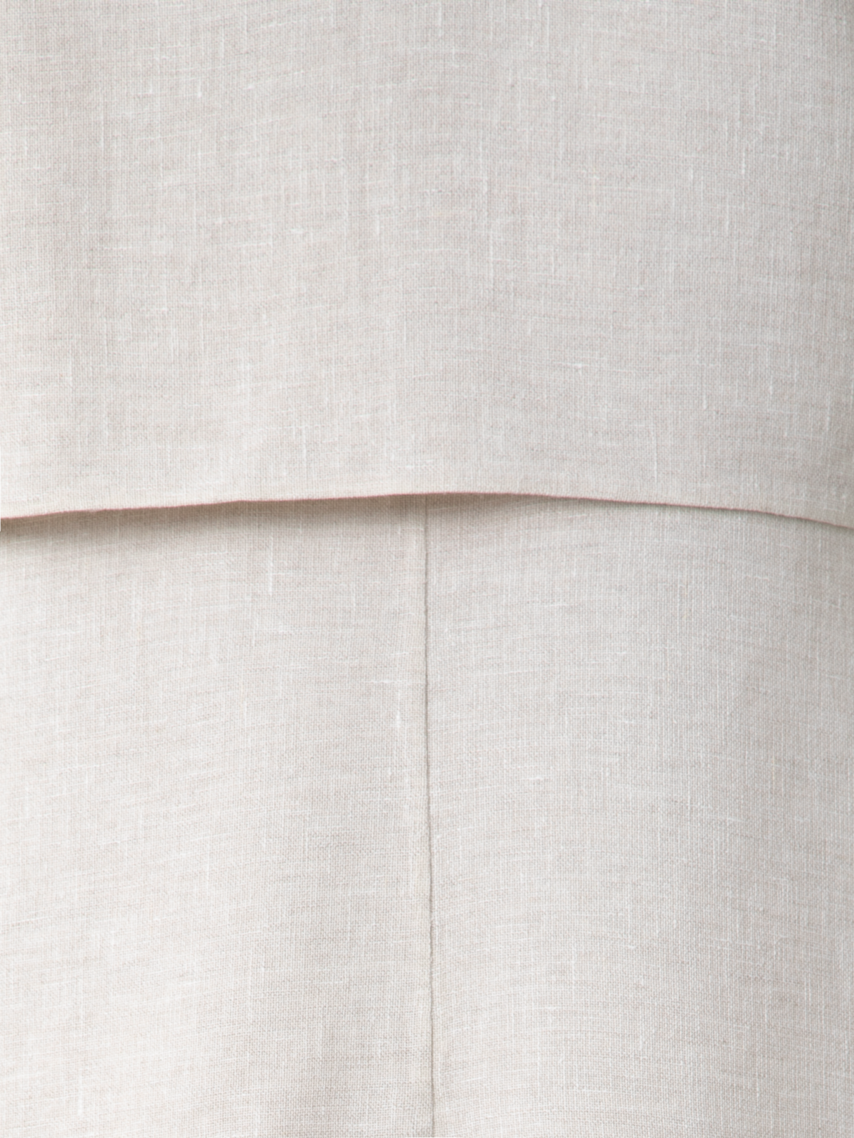 Designer Duo Mantel - Leinen-Weste und Bolero - Grau - Ecru - Weiss