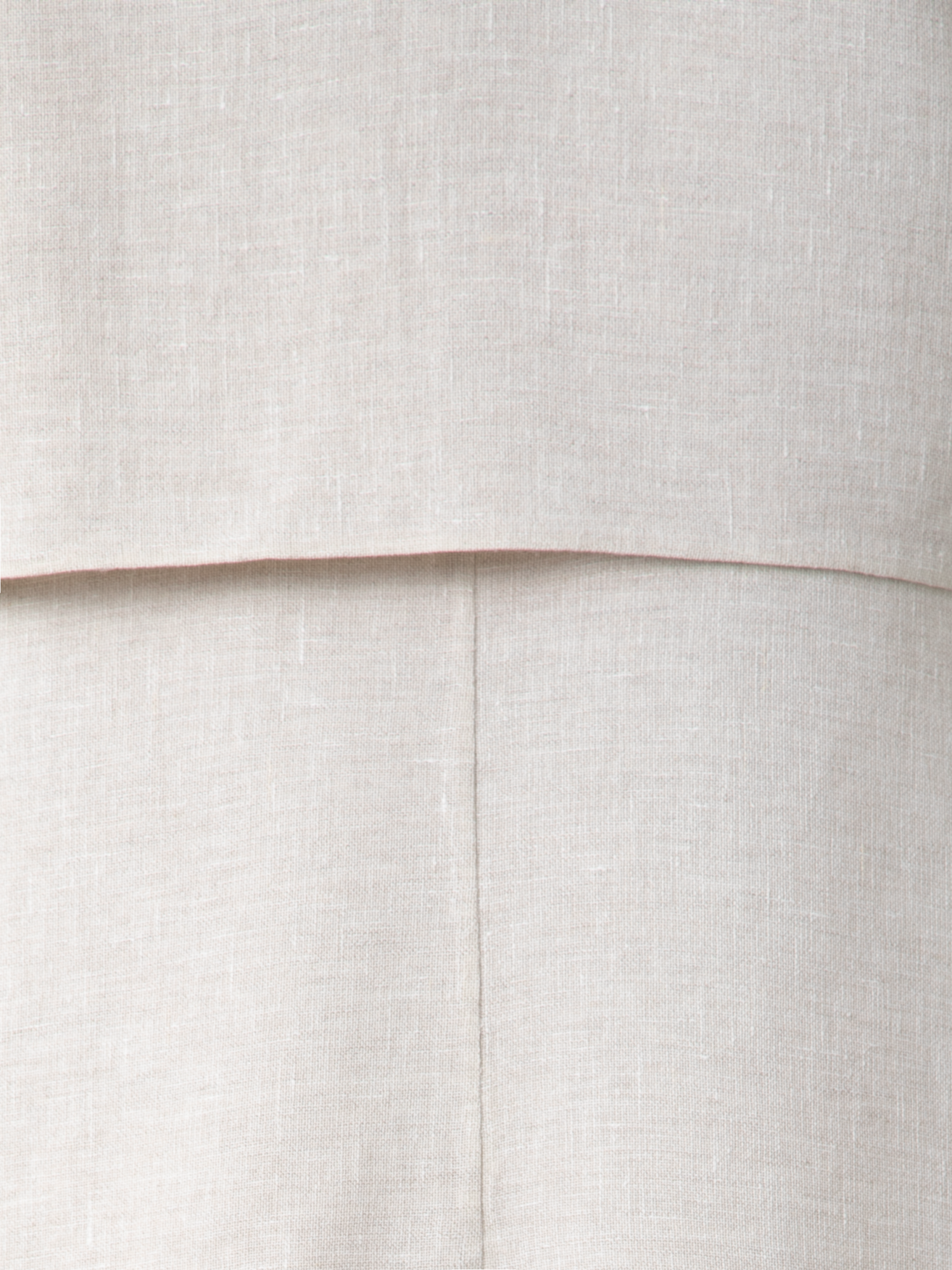 Designer Duo Mantel - Leinen-Weste und Bolero - Grau - Ecru - Weiss