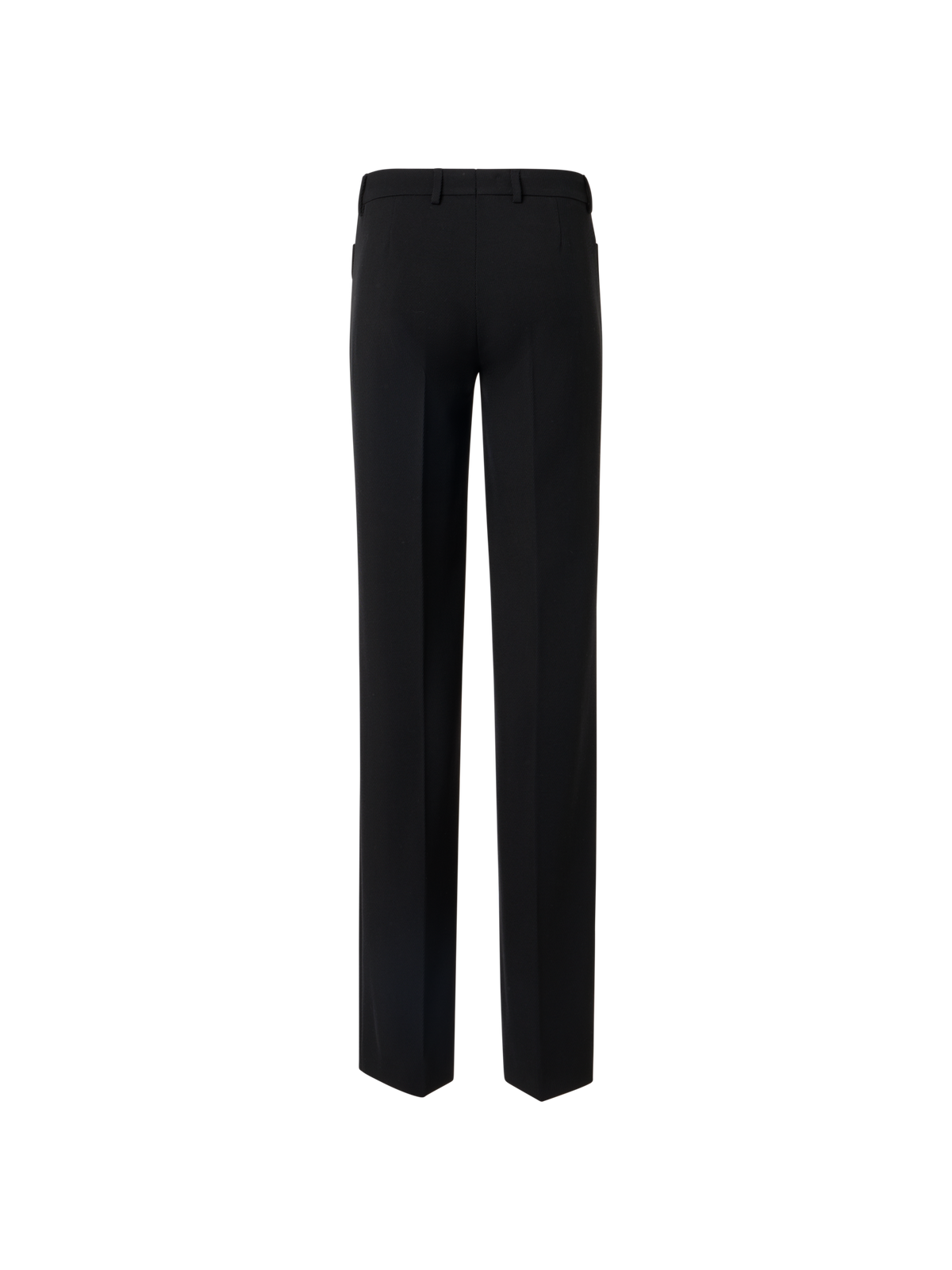 Designer Mikka Straight-Leg Hose aus Woll-Tricotine - Schwarz