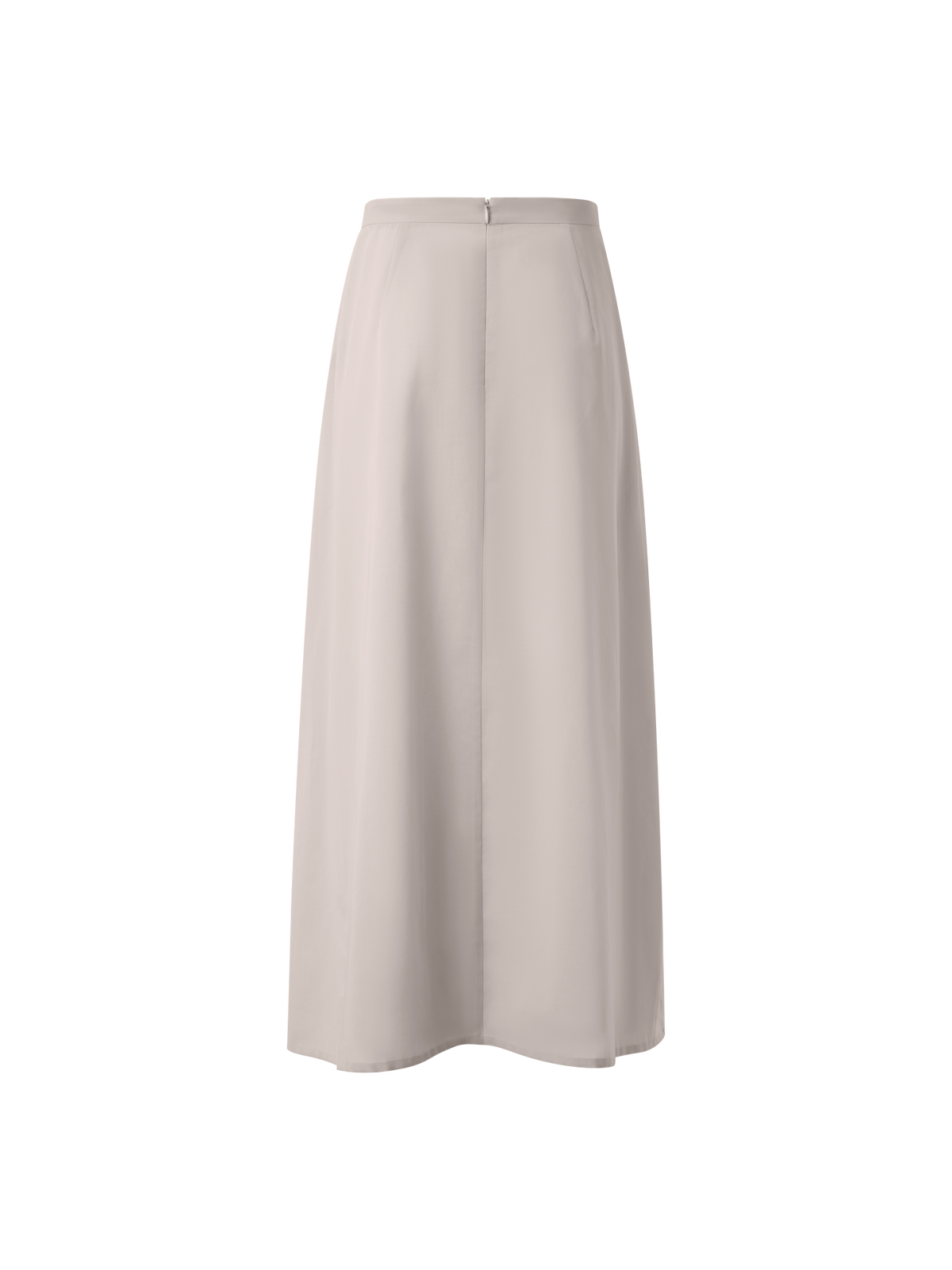 Designer A-Linien-Midirock aus plissierter Baumwolle - Grau - Beige