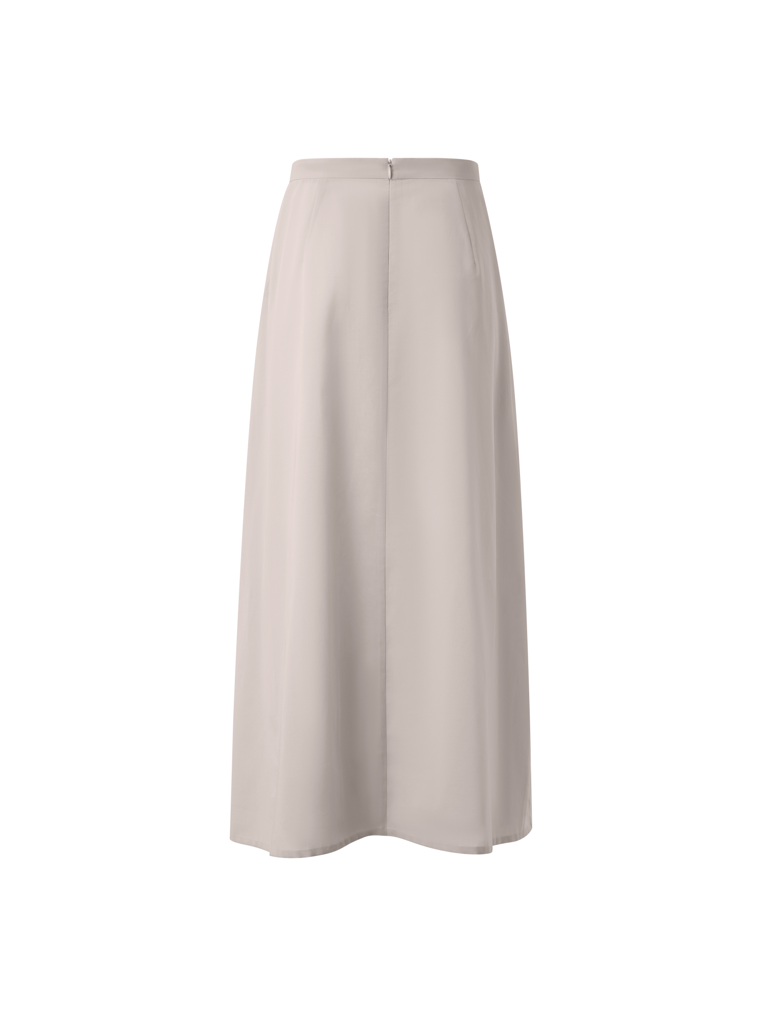 Designer A-Linien-Midirock aus plissierter Baumwolle - Grau - Beige