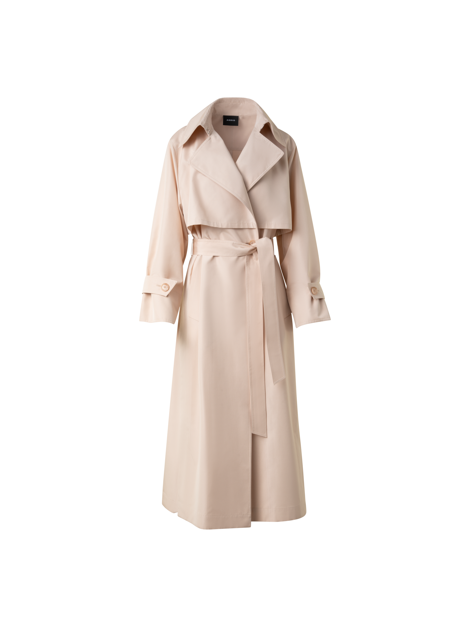 Designer Oversize Seiden-Trenchcoat - Beige