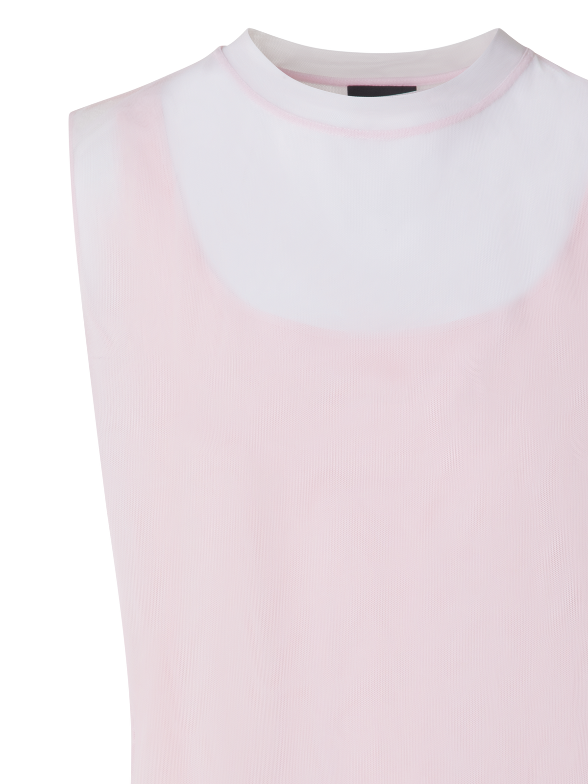 Designer Transparentes Doppellagiges Top - Rosa