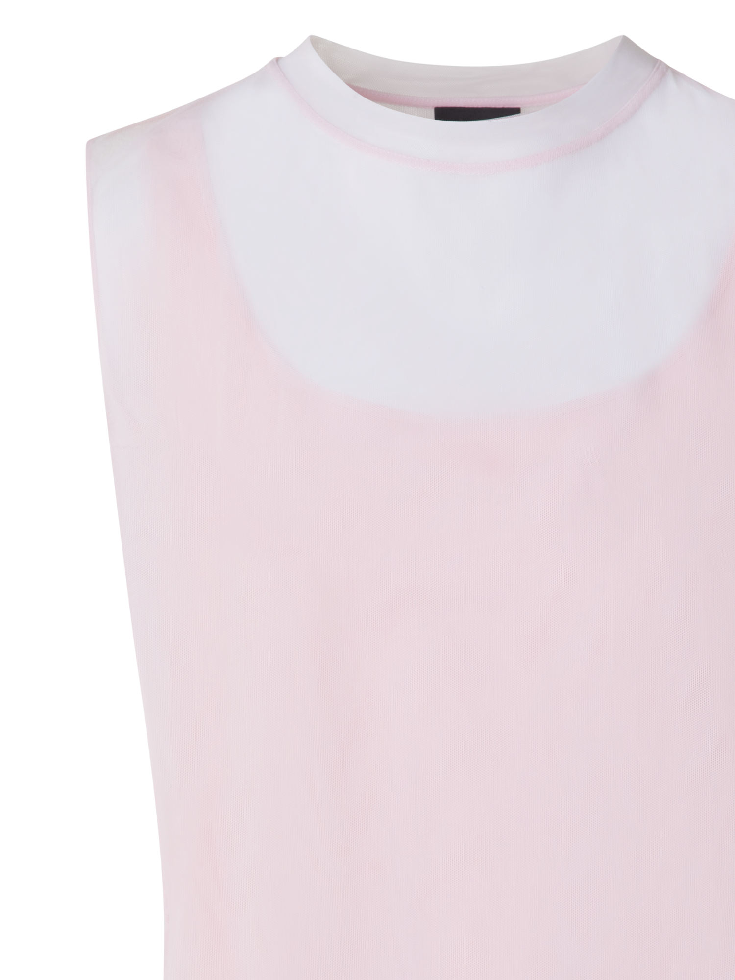 Designer Transparentes Doppellagiges Top - Rosa
