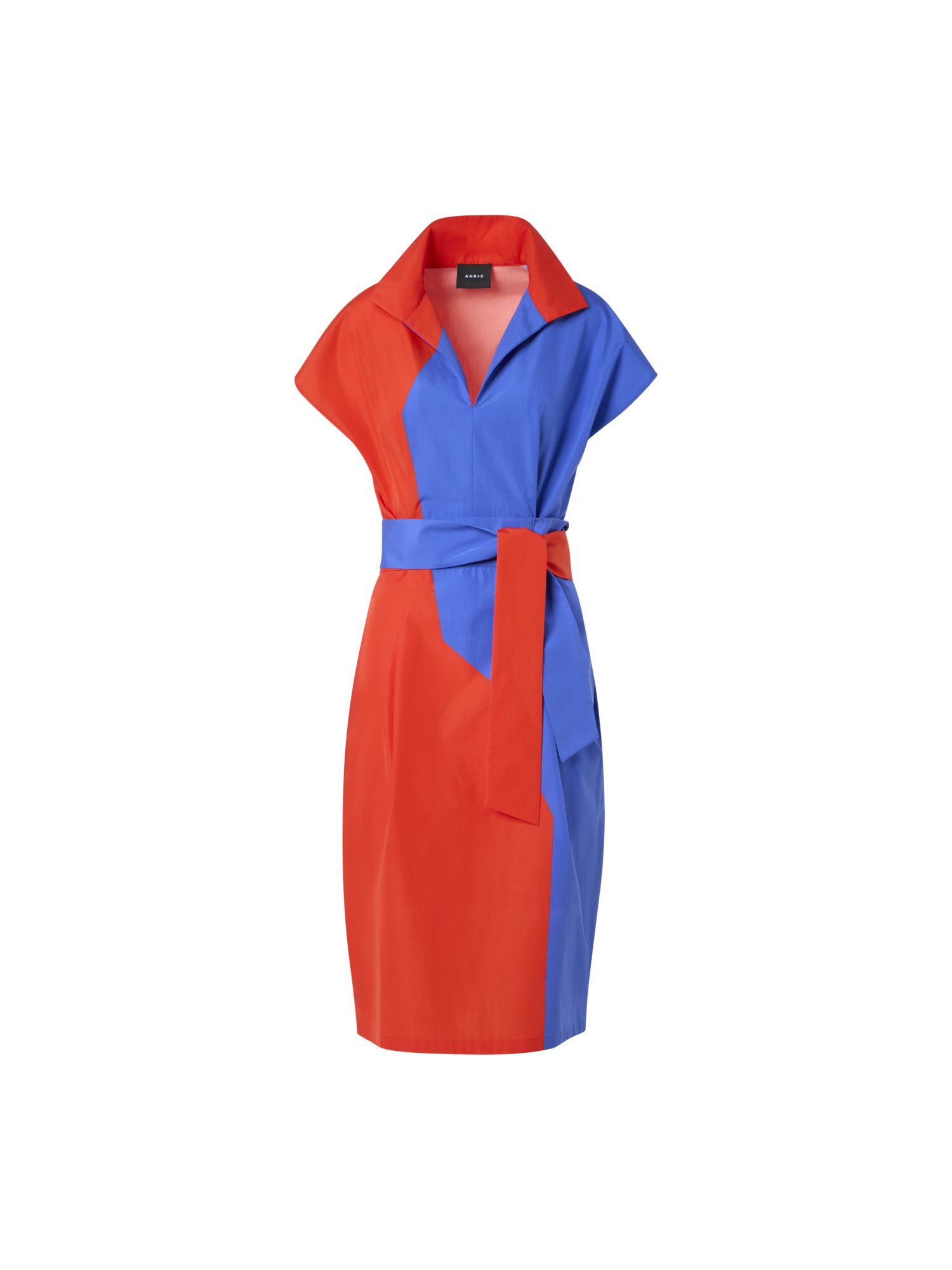 Designer Baumwoll-Hemdblusenkleid mit High-Plains-Druck - Bunt