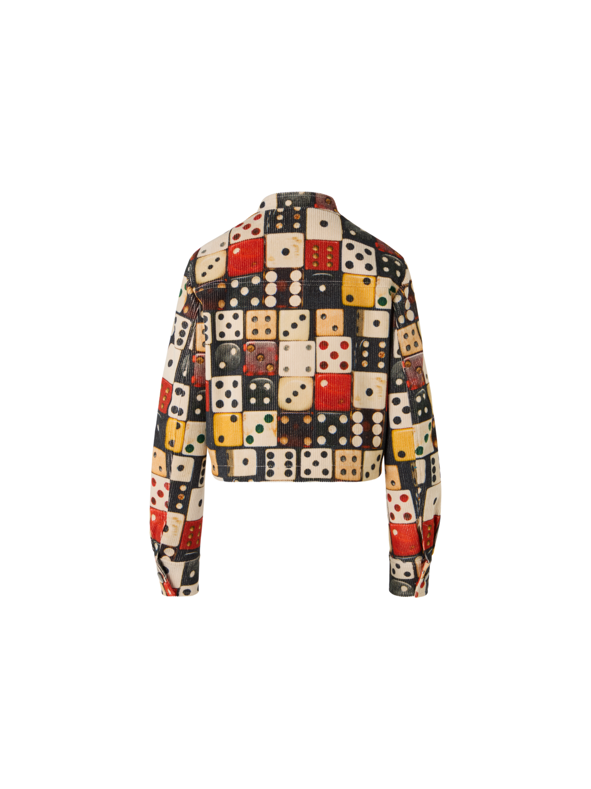 Designer Cordjacke mit grossem Dice Print - Bunt