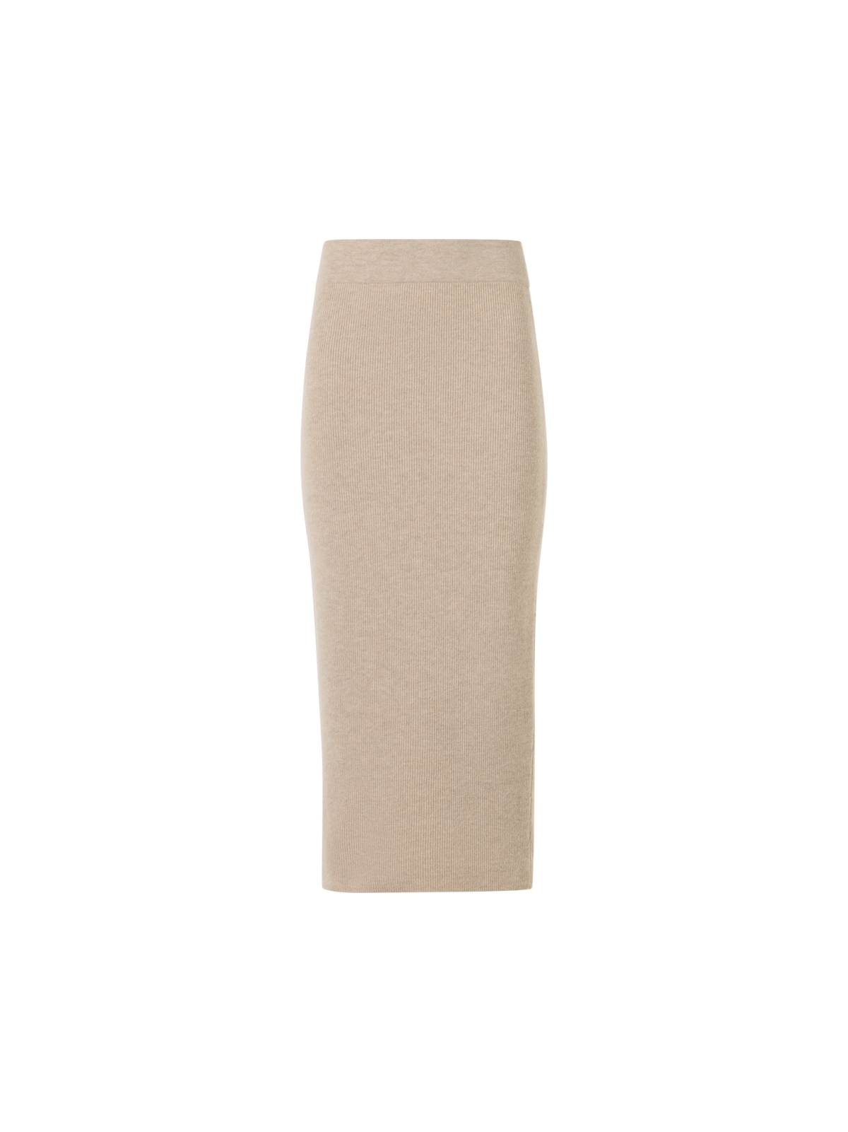 Designer Strickrock aus Wolle-Kaschmir - Beige