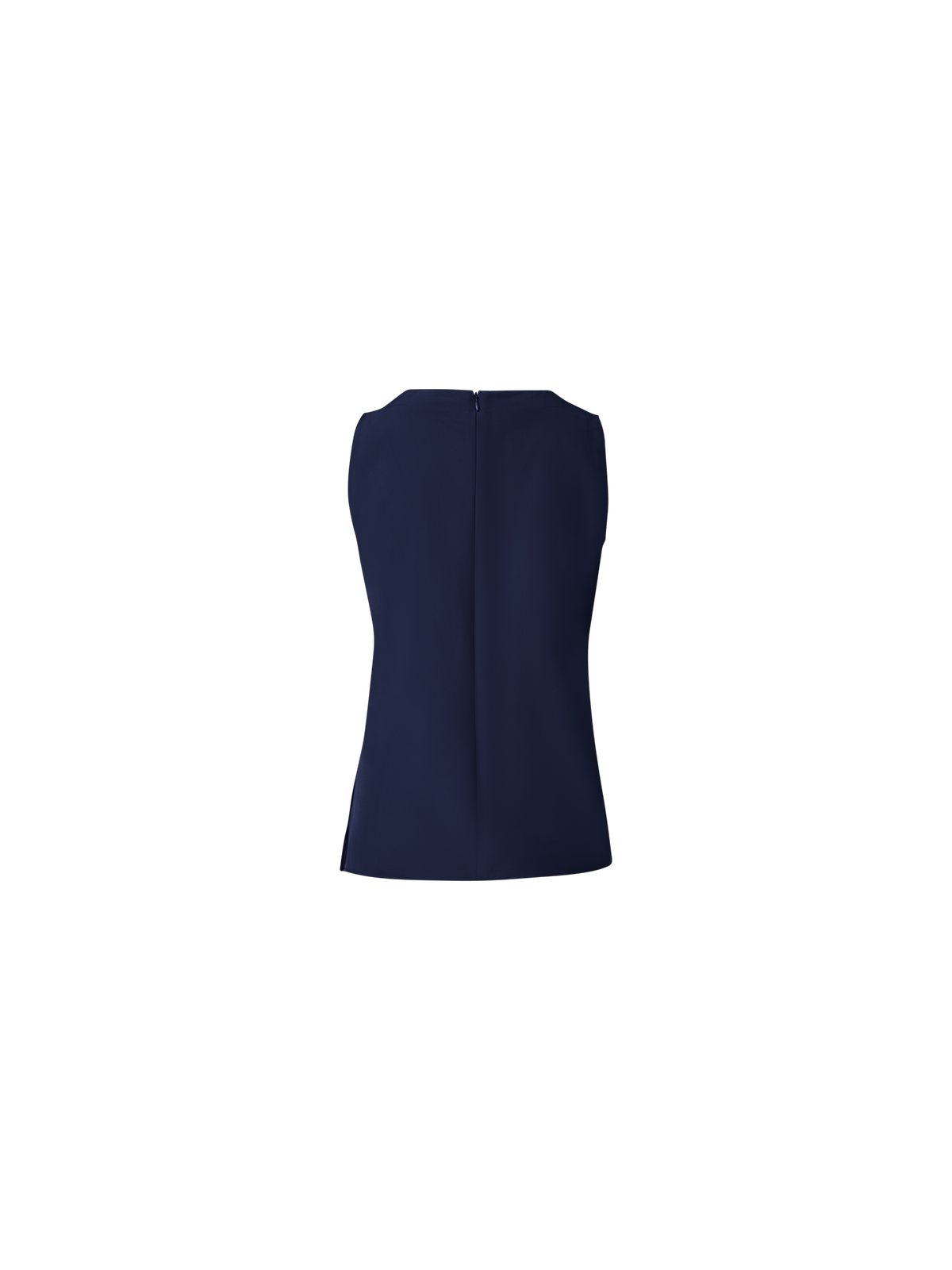 Designer Bluse aus Crêpe de Chine - Dunkelblau - Blau