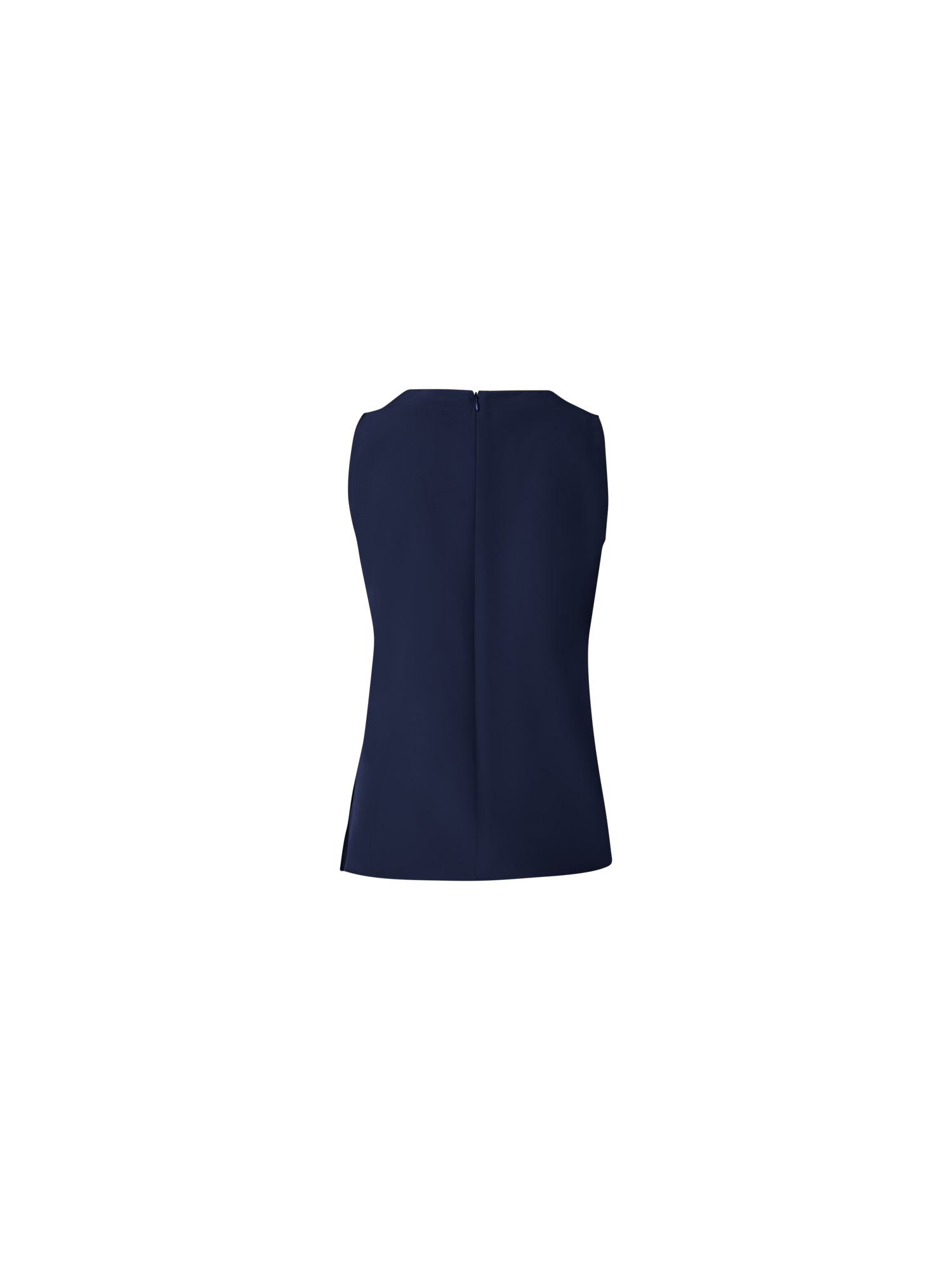 Designer Bluse aus Crêpe de Chine - Dunkelblau - Blau