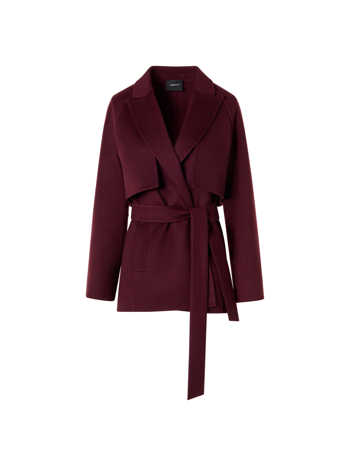 Designer Kurzer Kaschmir Duo Mantel mit abnehmbarem Bolero - Rot