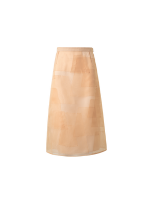 Designer Transparenter Organza-Rock - Rosa