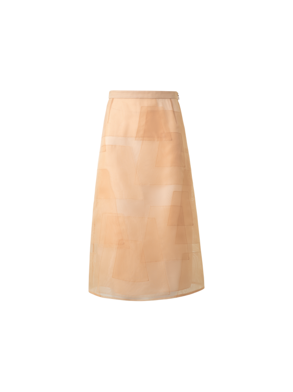Designer Transparenter Organza-Rock - Rosa