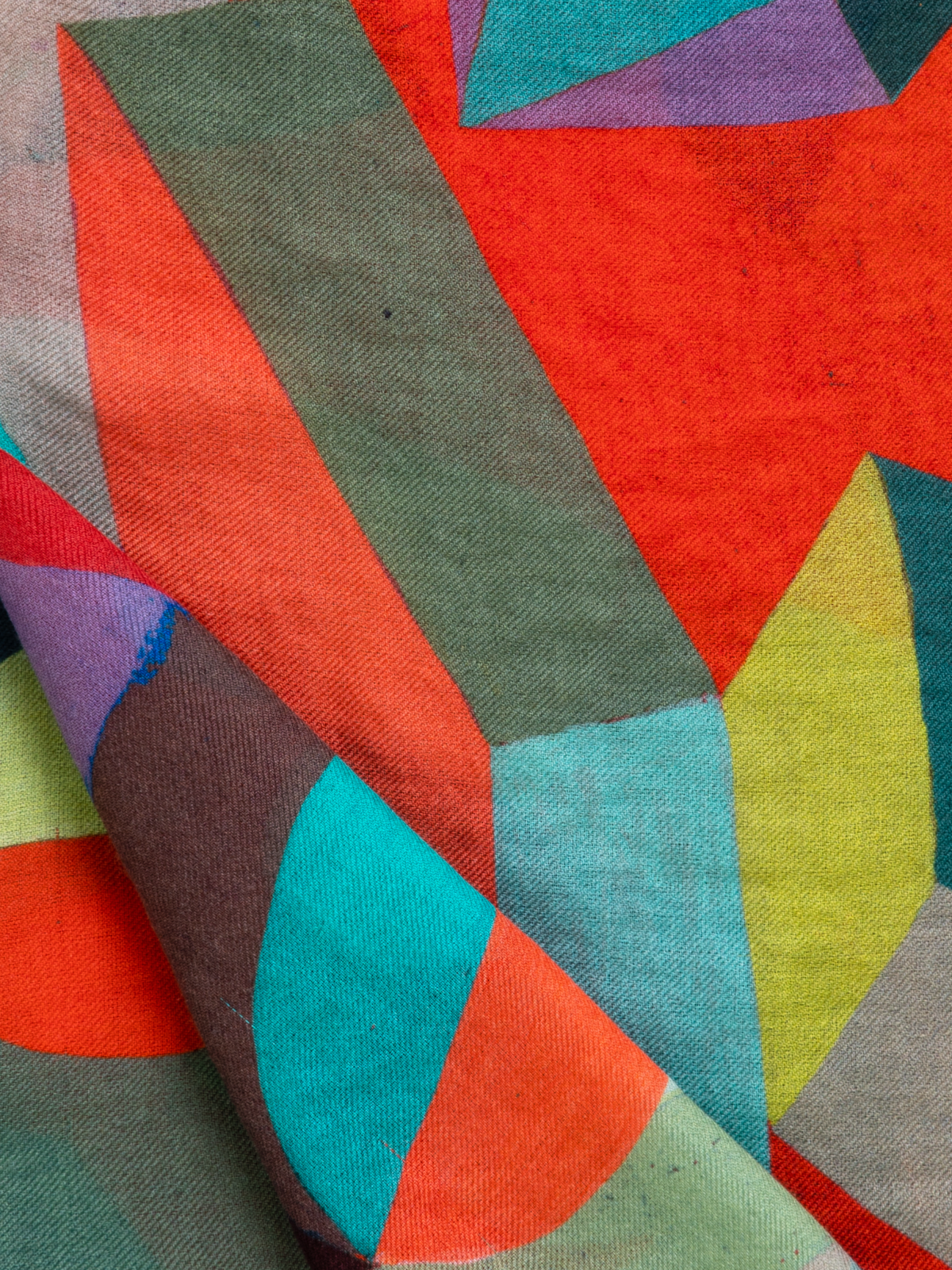 Designer Kaschmirseidenschal mit Indian Summer-Druck - Bunt