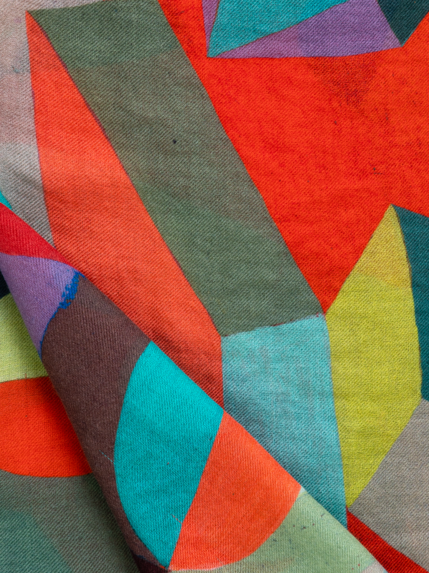 Designer Kaschmirseidenschal mit Indian Summer-Druck - Bunt