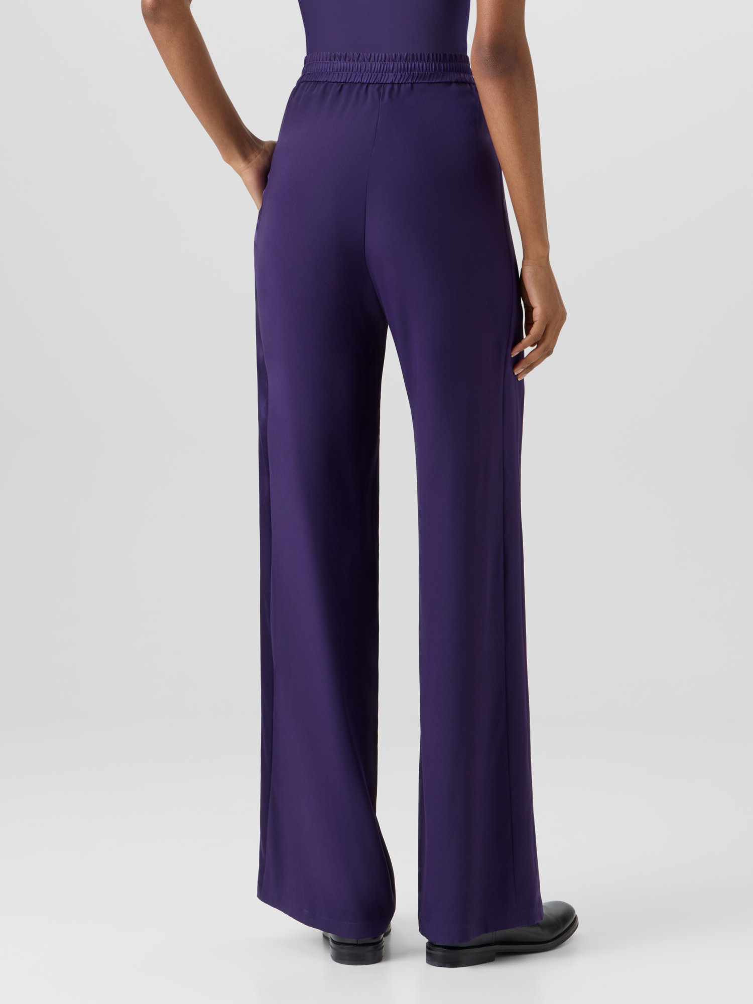 Designer Filibert Straight-Leg Hose aus Stretch-Seide - Violett 