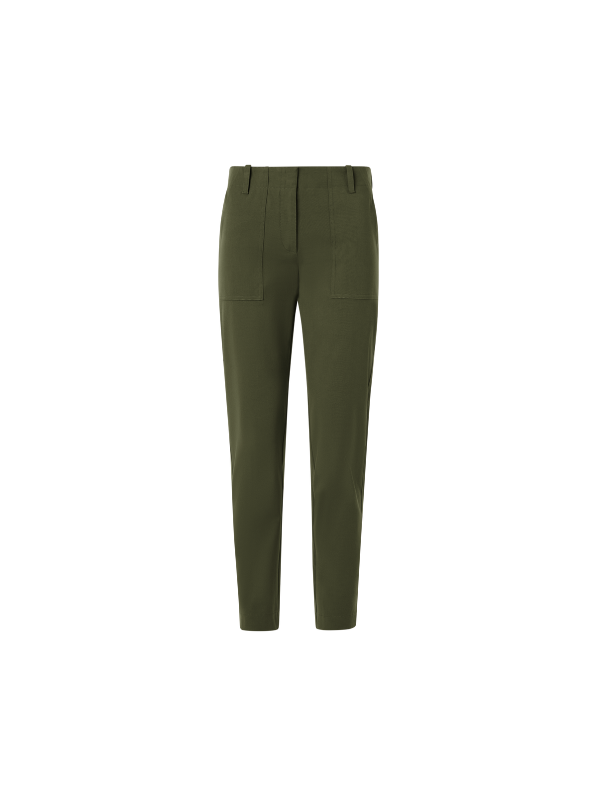 Designer Franco Cargo Tapered Hose aus Bi-Stretch-Baumwoll-Gabardine - Grün