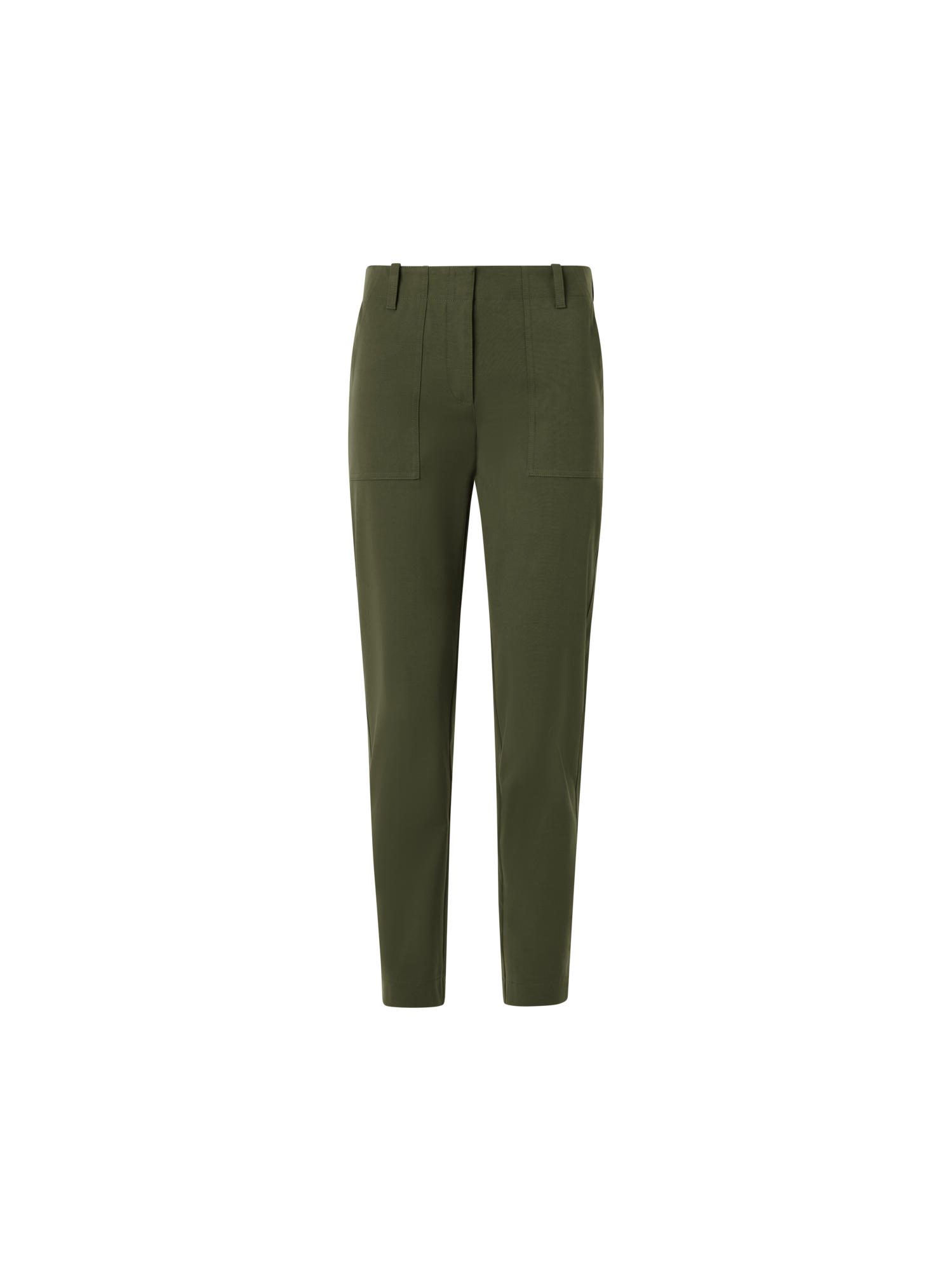 Designer Franco Cargo Tapered Hose aus Bi-Stretch-Baumwoll-Gabardine - Grün