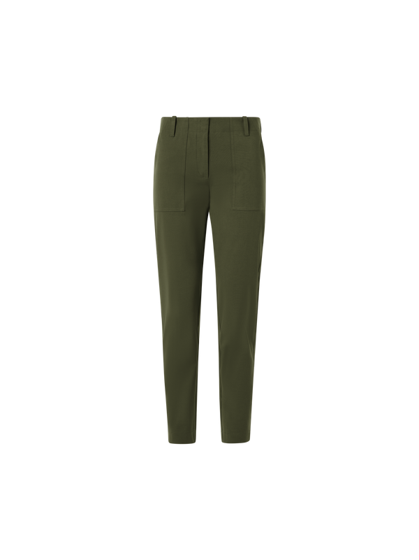 Designer Franco Cargo Tapered Hose aus Bi-Stretch-Baumwoll-Gabardine - Grün