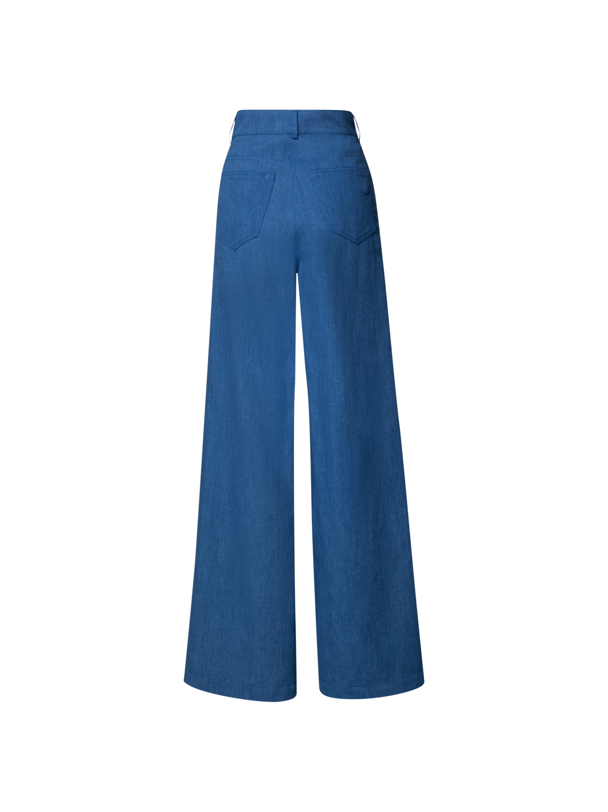 Designer Weite Hose aus Baumwoll-Lyocell-Denim