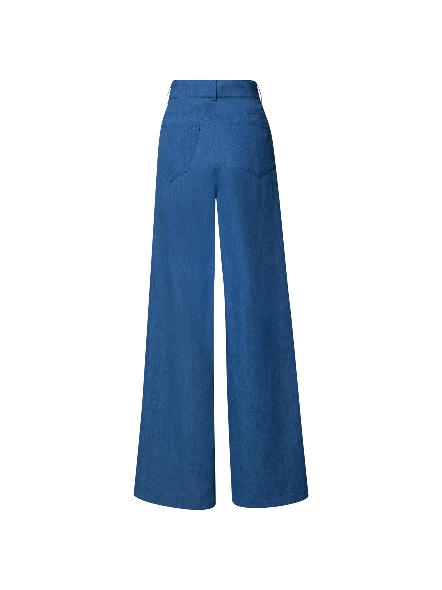Designer Weite Hose aus Baumwoll-Lyocell-Denim