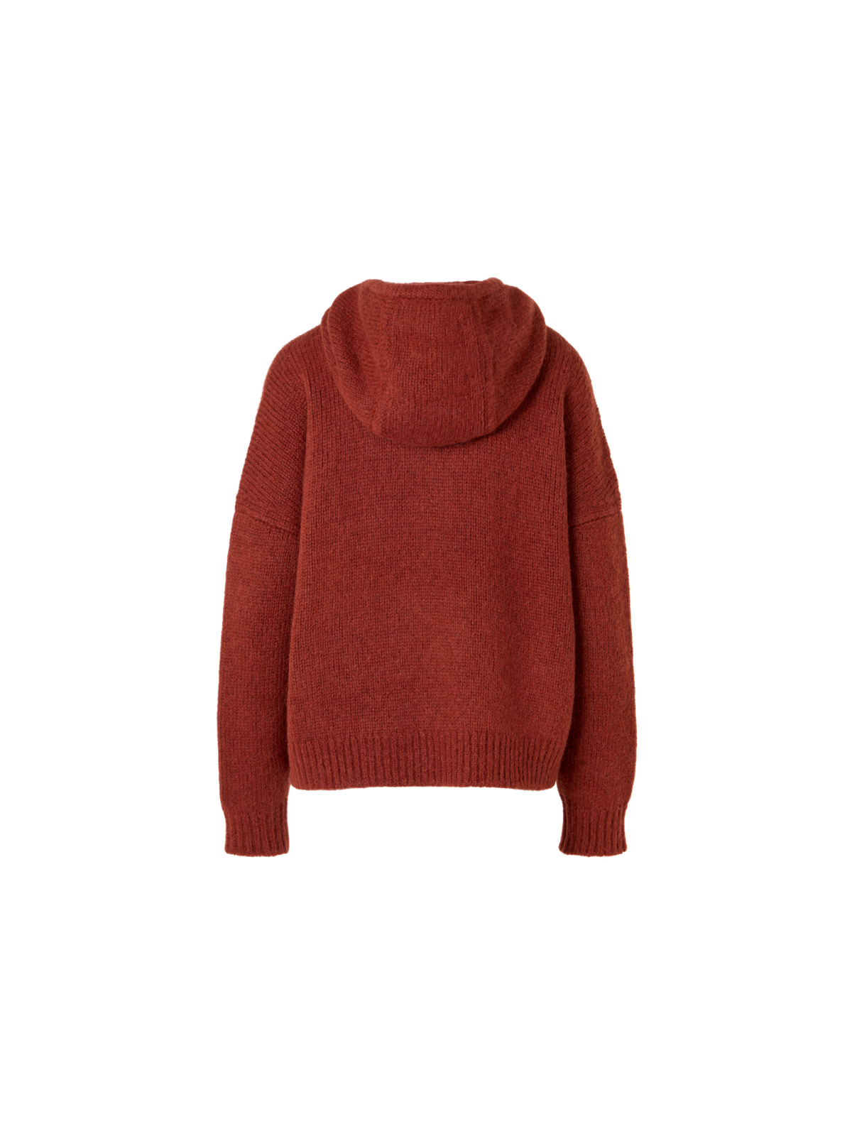 Designer Oversize Hoodie aus flauschigem Alpaka - Rot