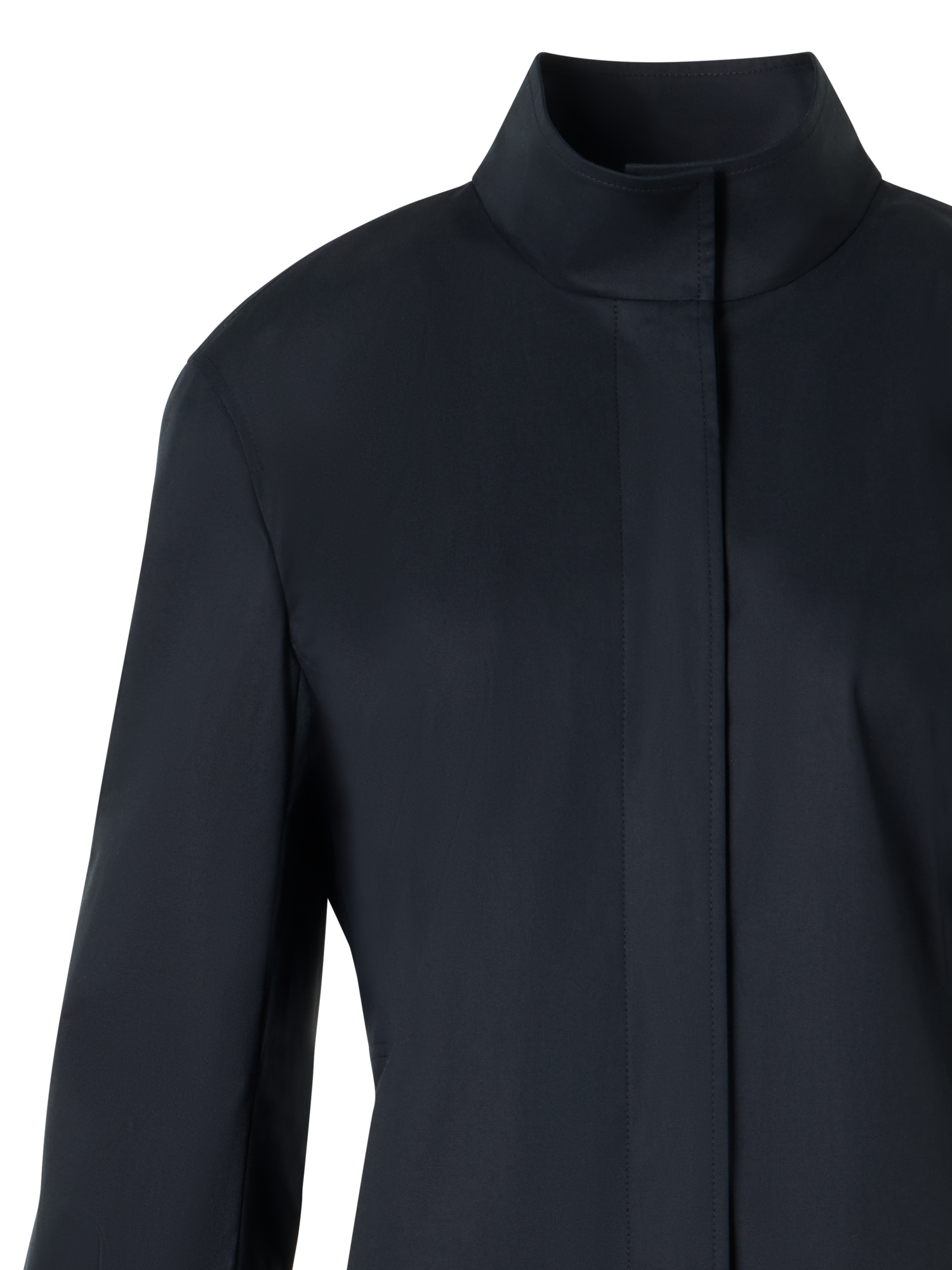 Designer Hemdblusenkleid aus Baumwoll-Gabardine - Schwarz