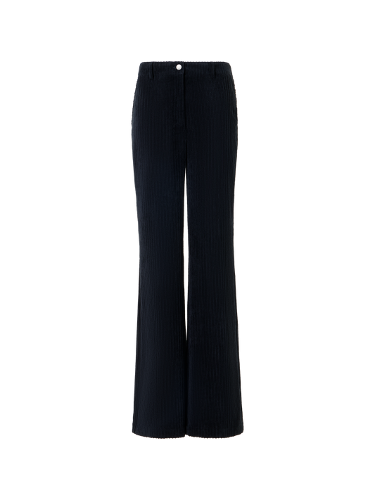 Designer Bootcut Hose aus gewaschenem Techno-Cord - Dunkelblau