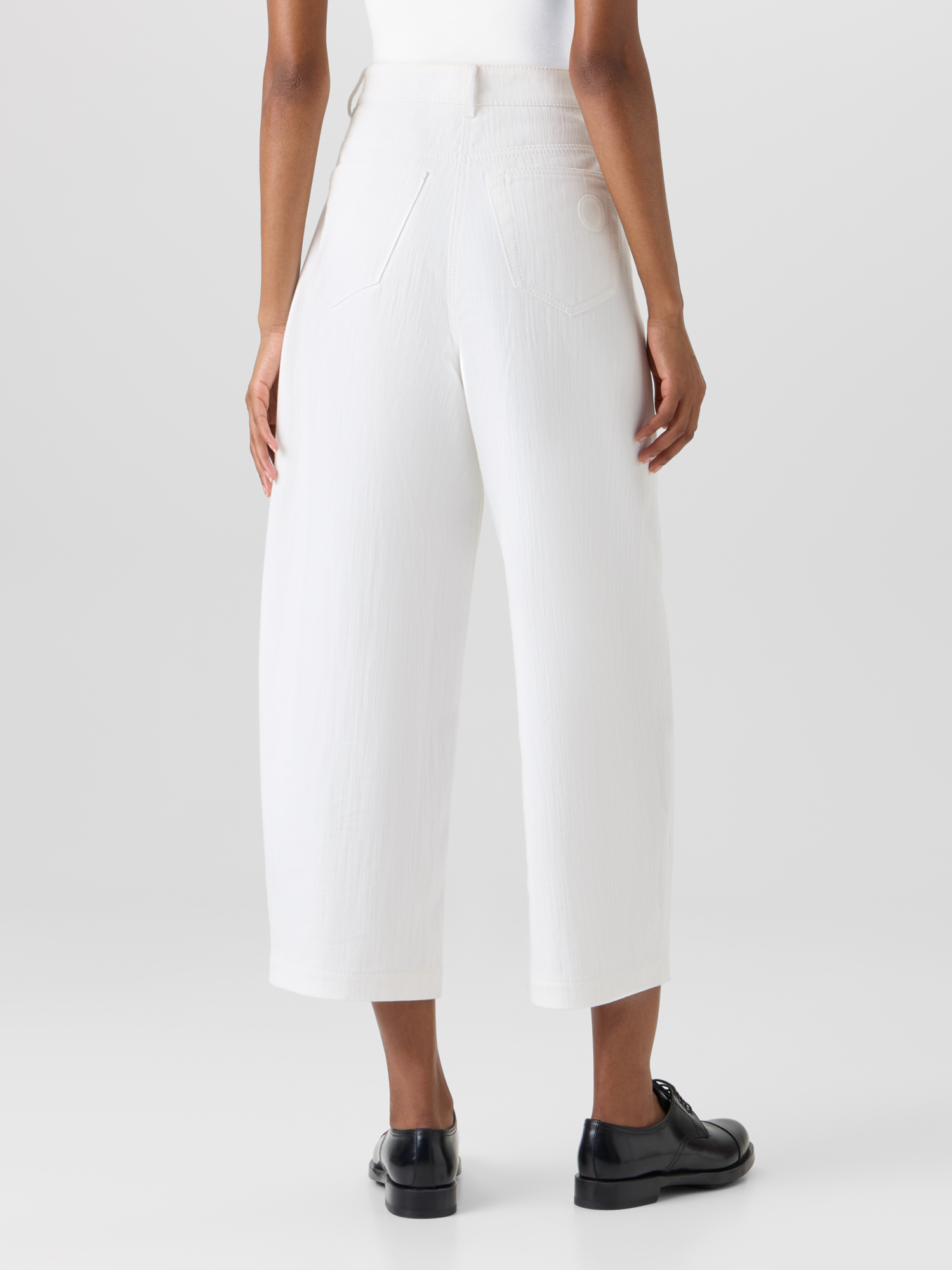 Designer Farrow Hose aus Baumwoll-Stretch-Denim - Weiss 