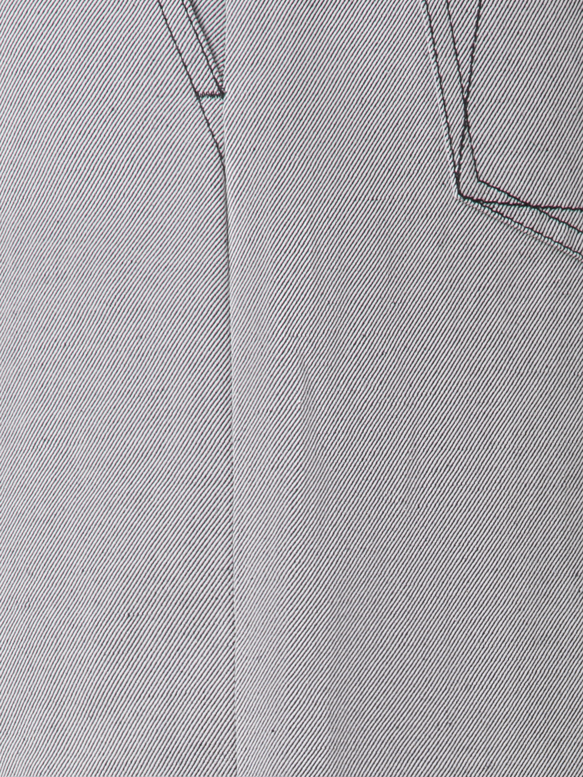 Designer Weite Hose aus Baumwoll-Denim-Stretch - Schwarz - Grau