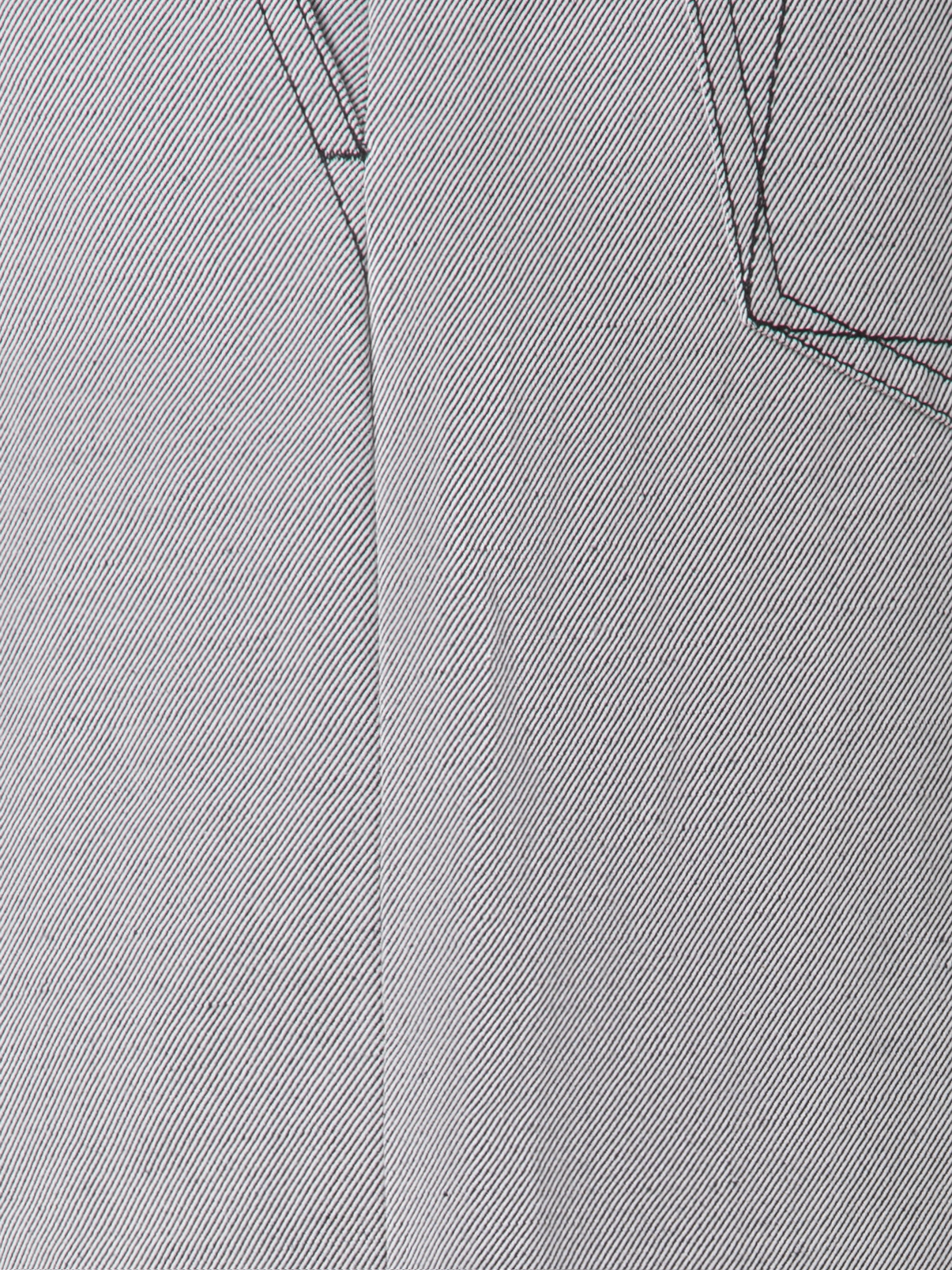 Designer Weite Hose aus Baumwoll-Denim-Stretch - Schwarz - Grau