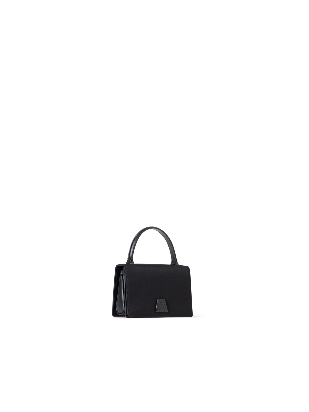 Designer Alice Mini Henkeltasche aus Satin - Schwarz