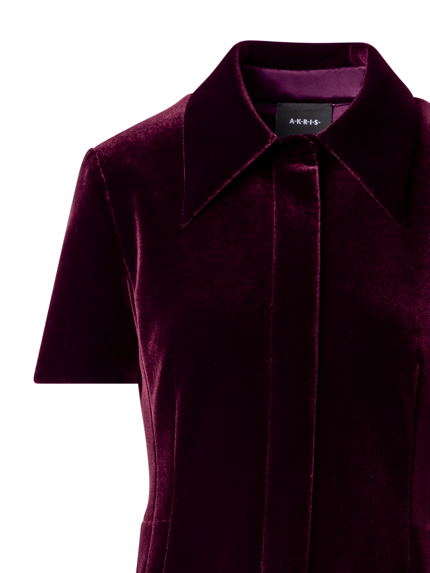 Designer Kurzes Kleid aus Samt und Neopren - Rosa