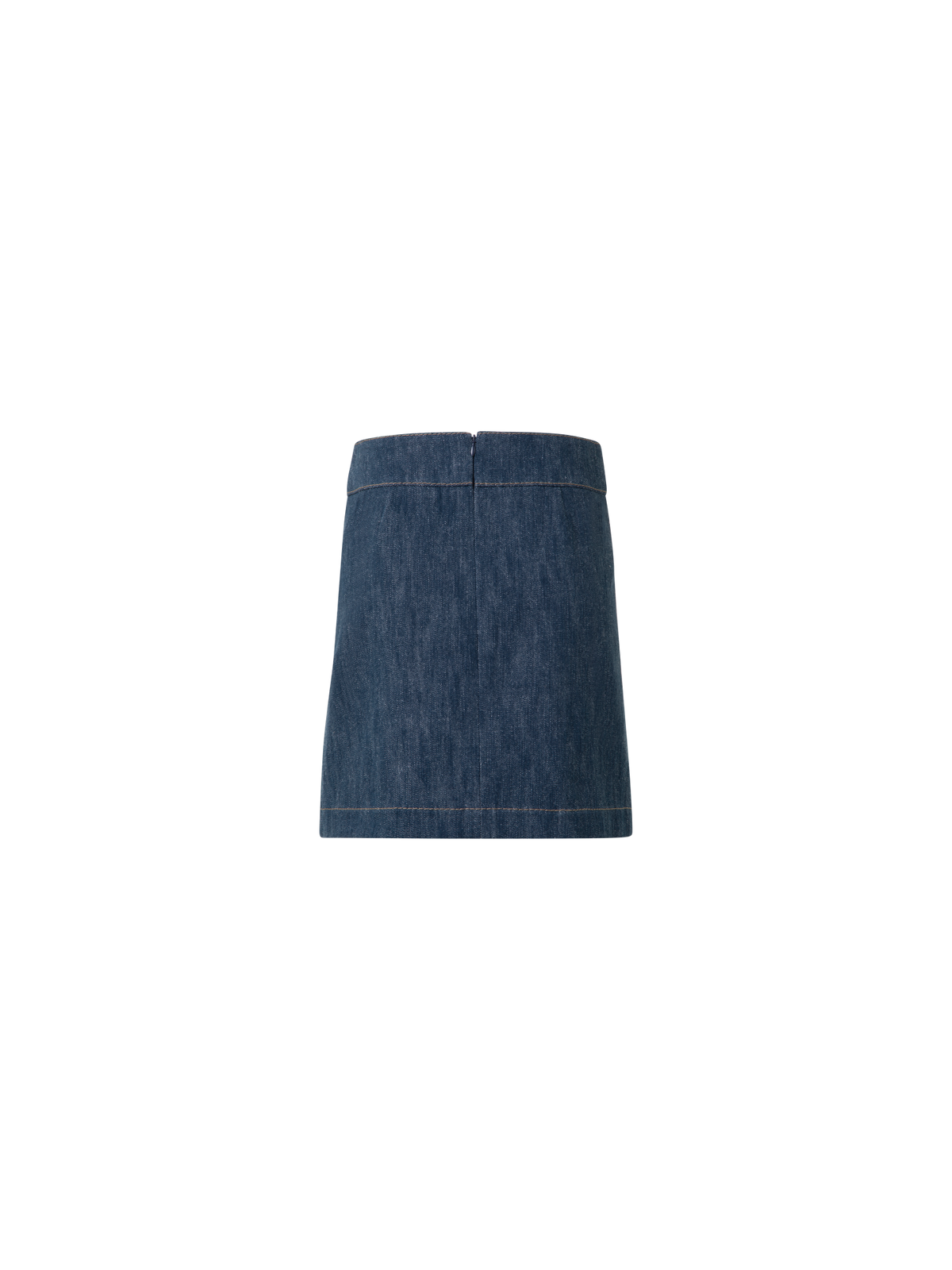 Designer Denim-Minirock mit Falten - Dunkelblau - Blau