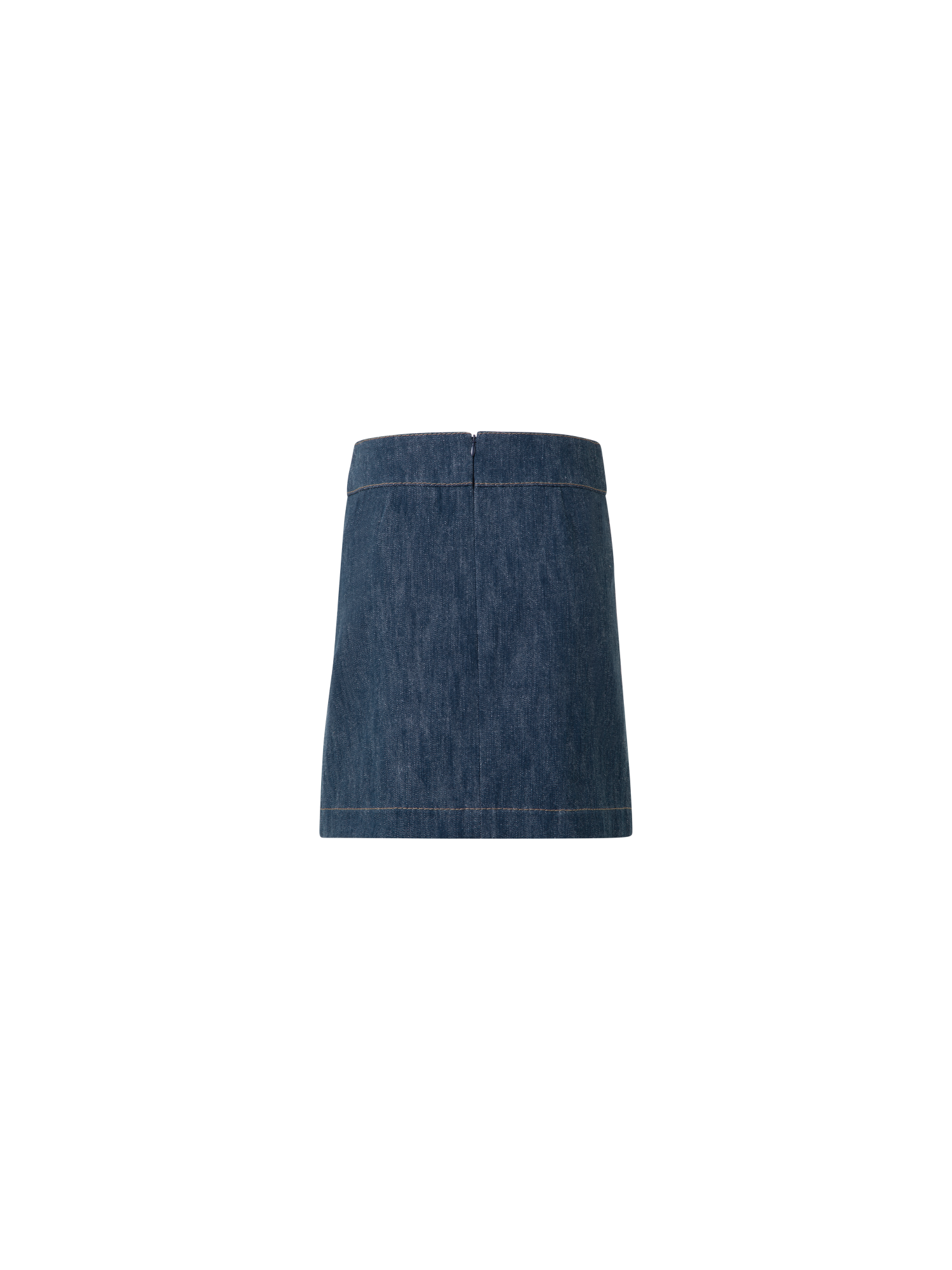 Designer Denim-Minirock mit Falten - Dunkelblau - Blau