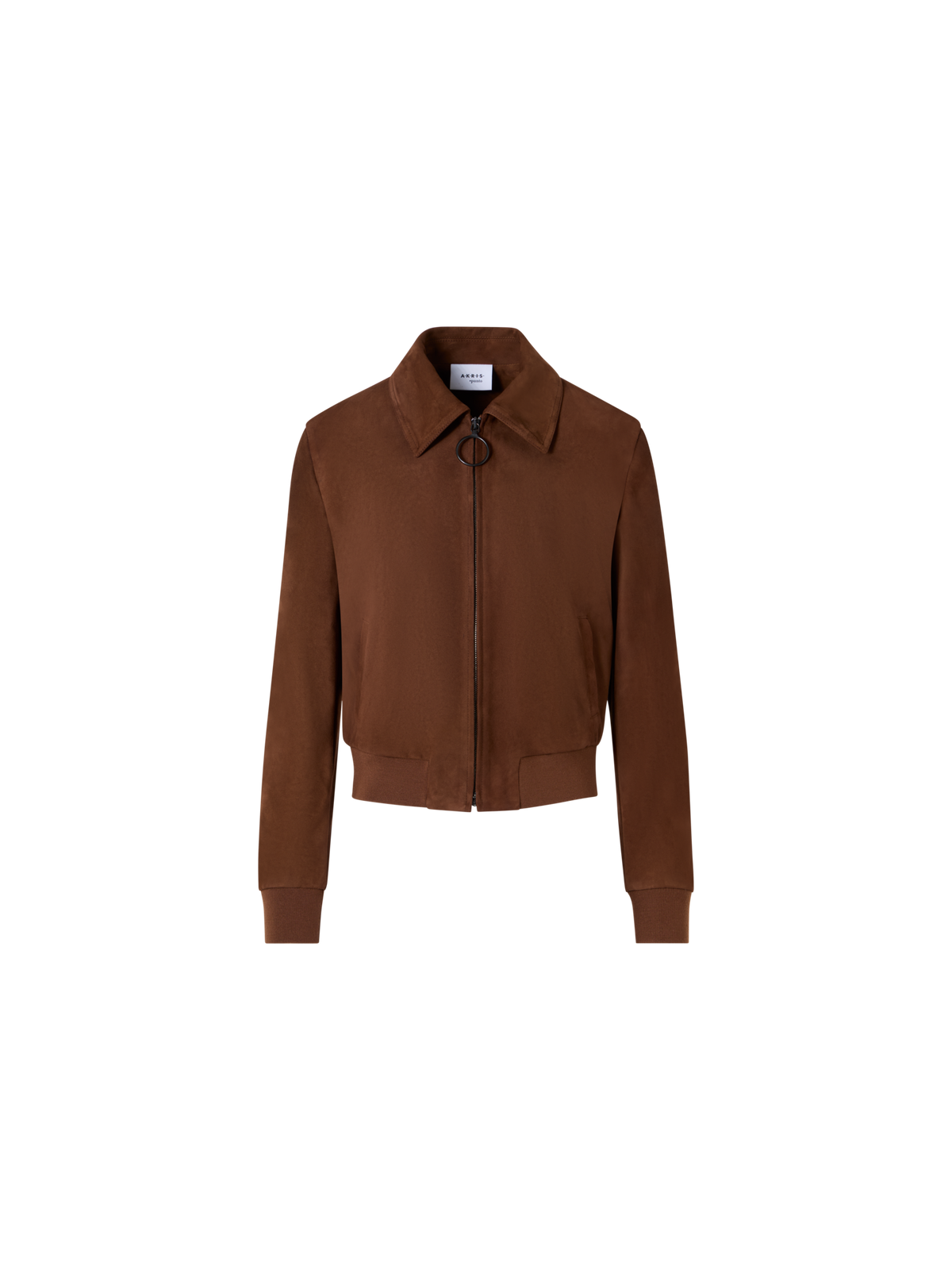 Designer Bomberjacke aus Ziegen-Veloursleder - Braun
