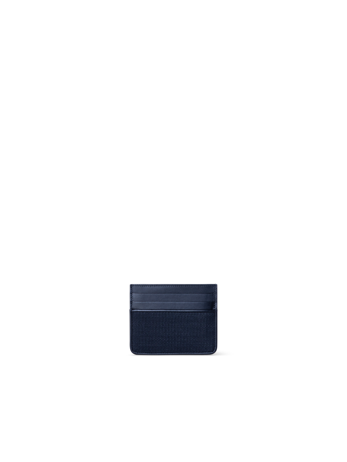 Designer Kartenetui aus Rosshaar und Leder - Dunkelblau - Blau