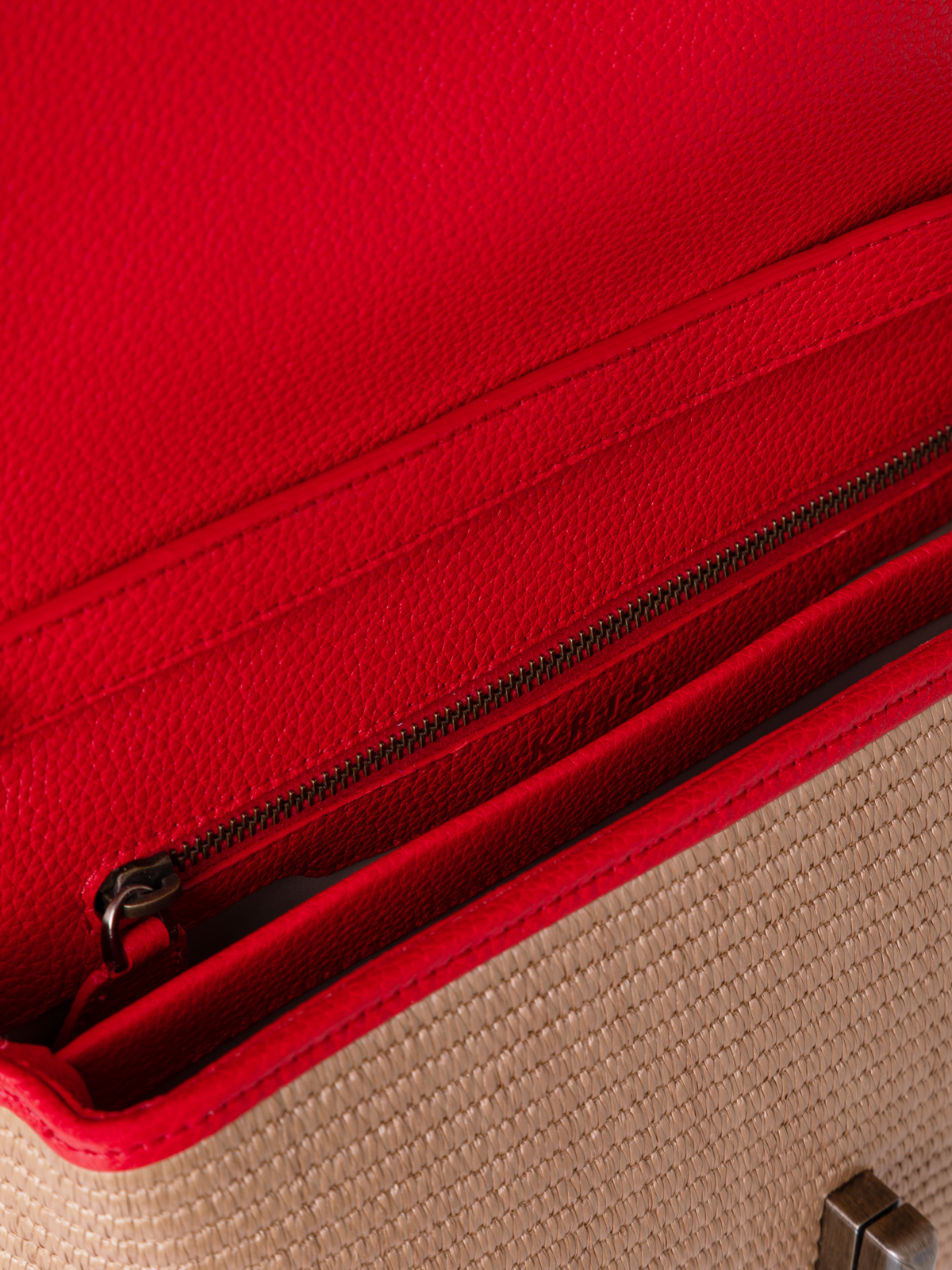Designer Anouk Small Day Bag - Bunt - Beige - Rot